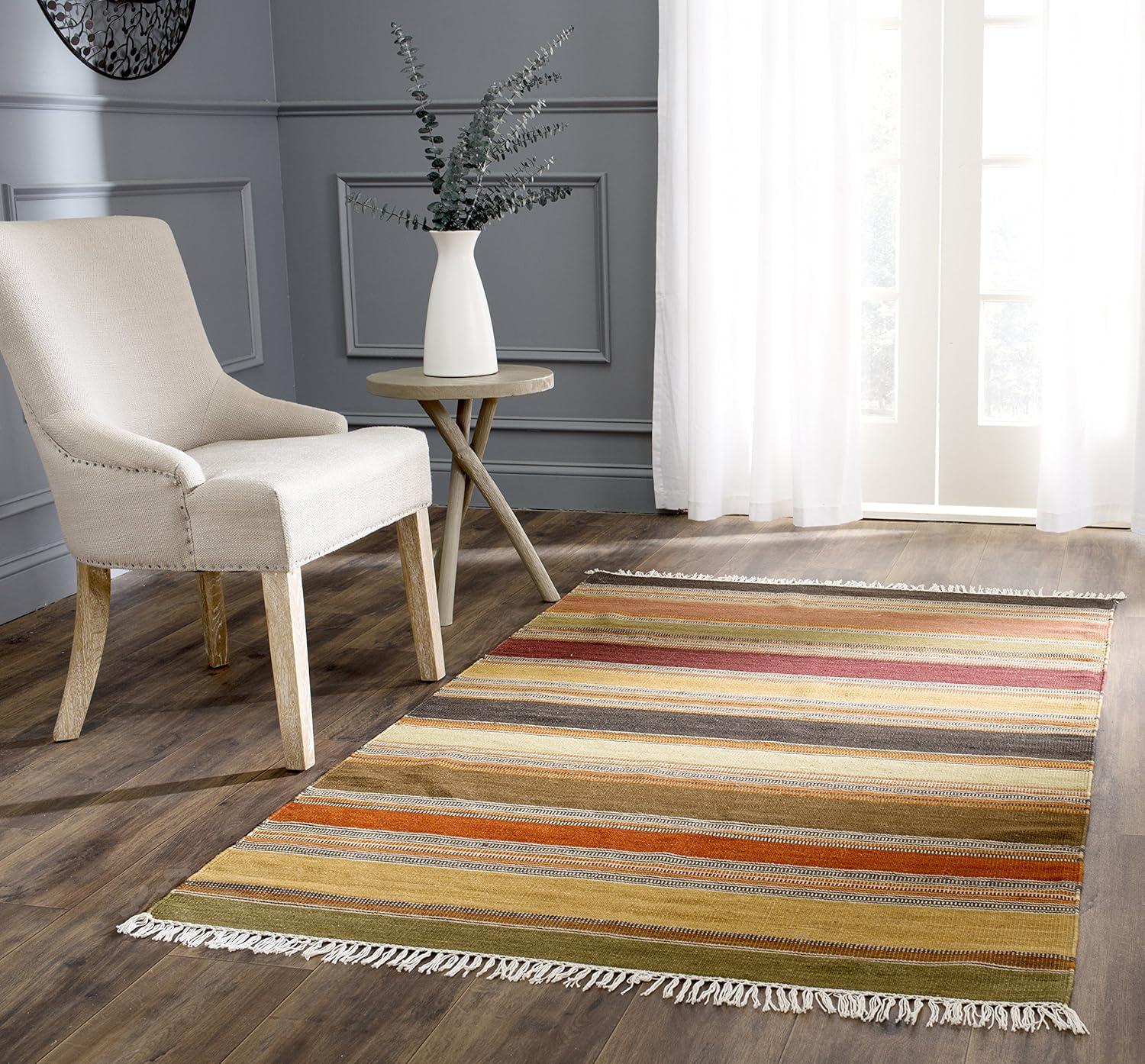 Striped Kilim STK315 Hand Woven Area Rug  - Safavieh