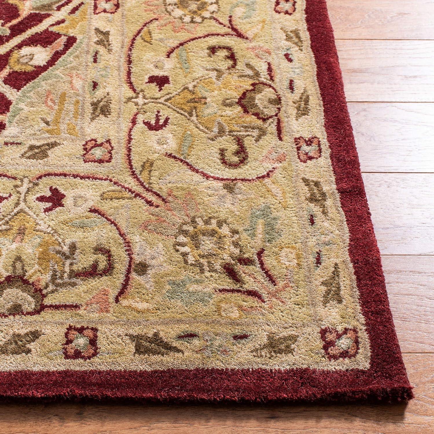 SAFAVIEH Persian Legend Adrian Floral Bordered Wool Area Rug, Red/Gold, 6' x 6' Square