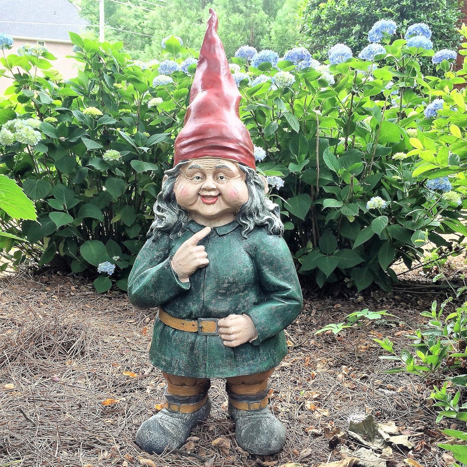 HomeStyles Old World Gnomes Zelda the Female Gnome Garden Statue