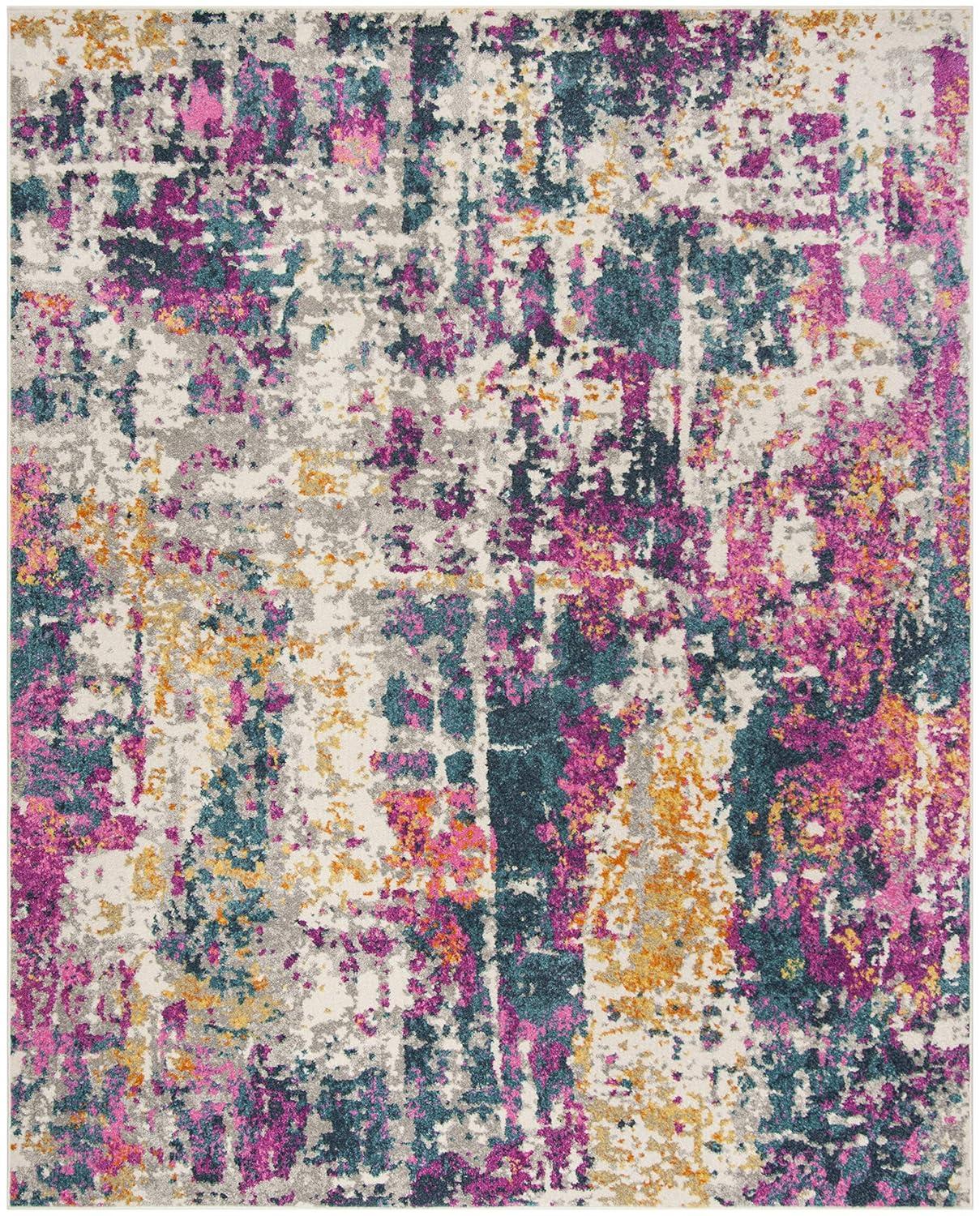 Madison MAD143 Power Loomed Indoor Area Rug - Ivory/Blue - 8'x10' - Safavieh.