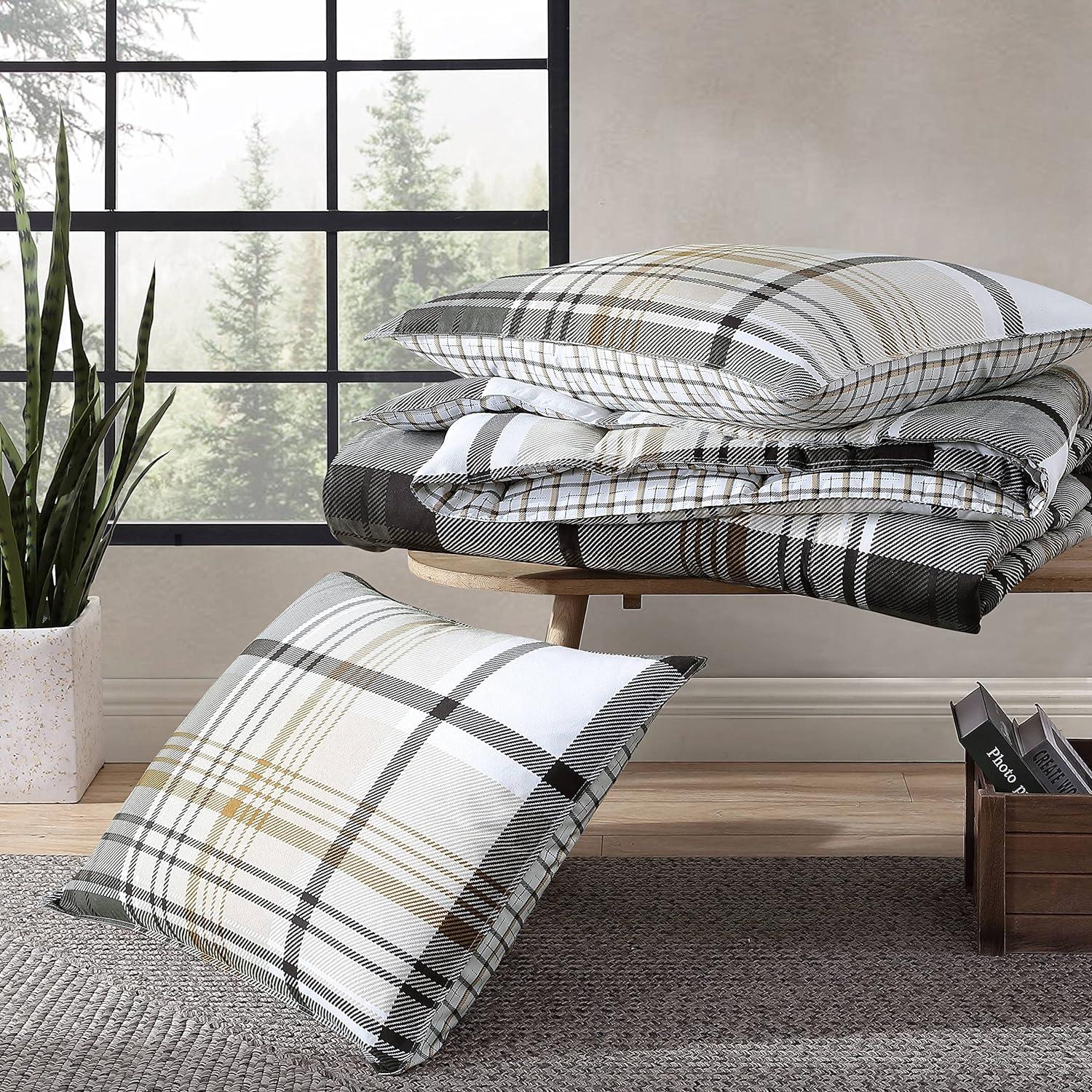 Plaid Normandy Reversible Comforter Set - Eddie Bauer