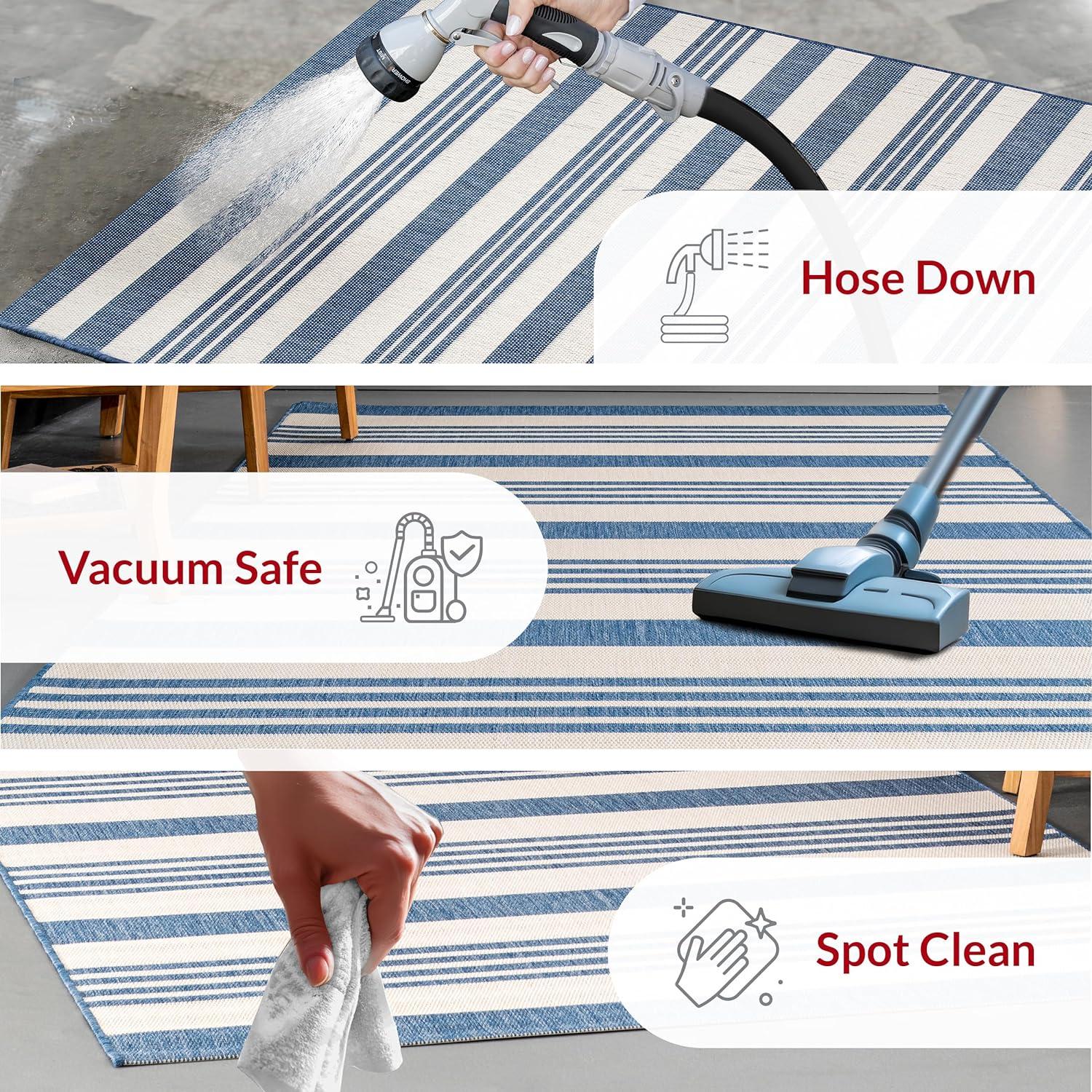 nuLOOM Robin Multi Stripe Indoor/Outdoor Area Rug