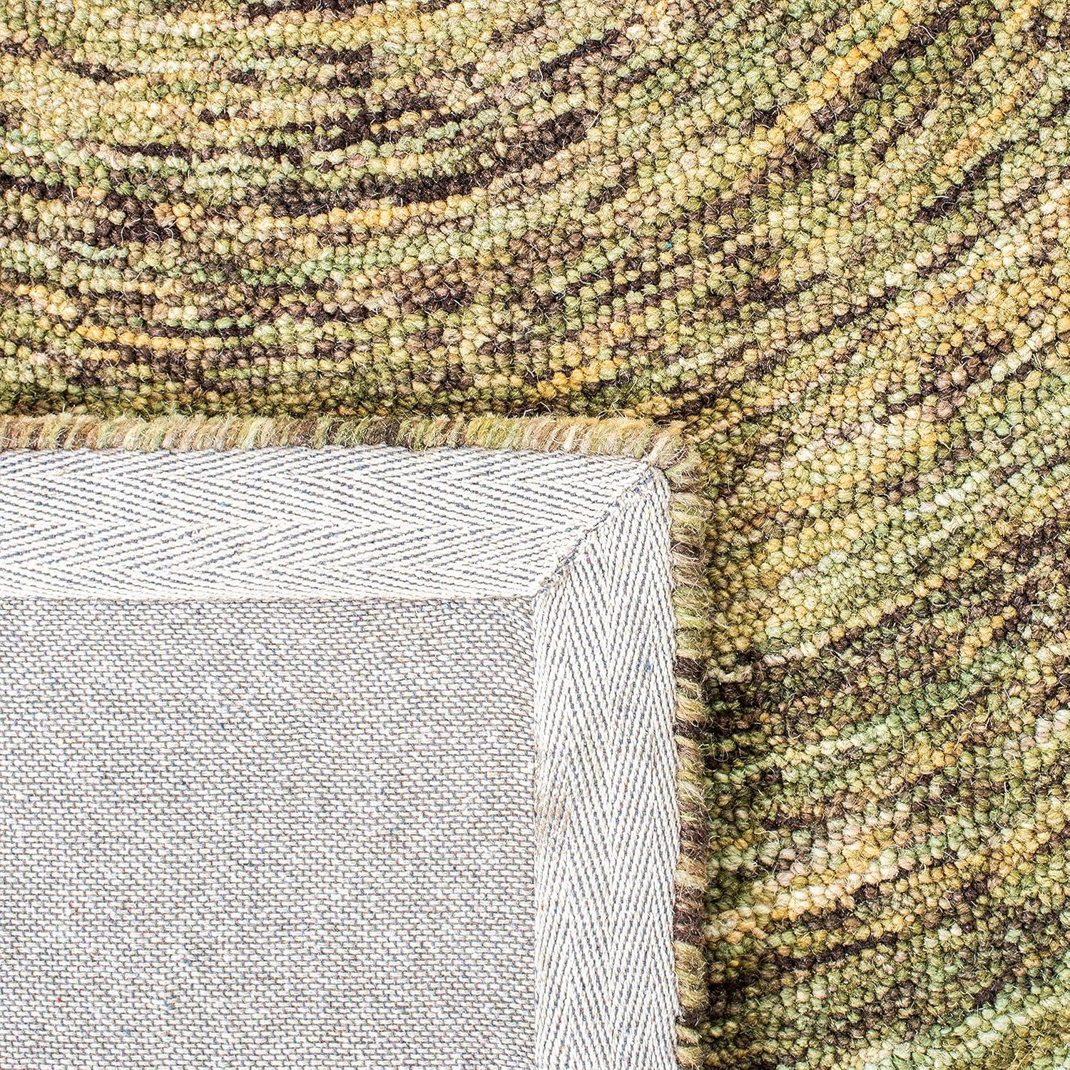 Ikat IKT633 Hand Tufted Area Rug - Green - 4'x6' - Safavieh