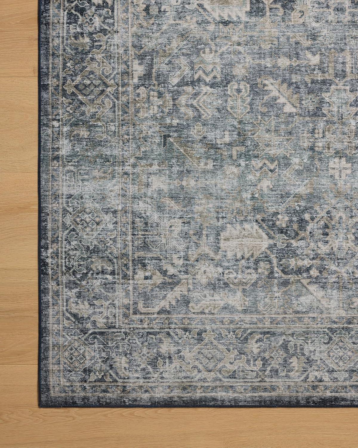 Amber Lewis x Loloi Machine Washable Josie Ocean / Natural Area Rug