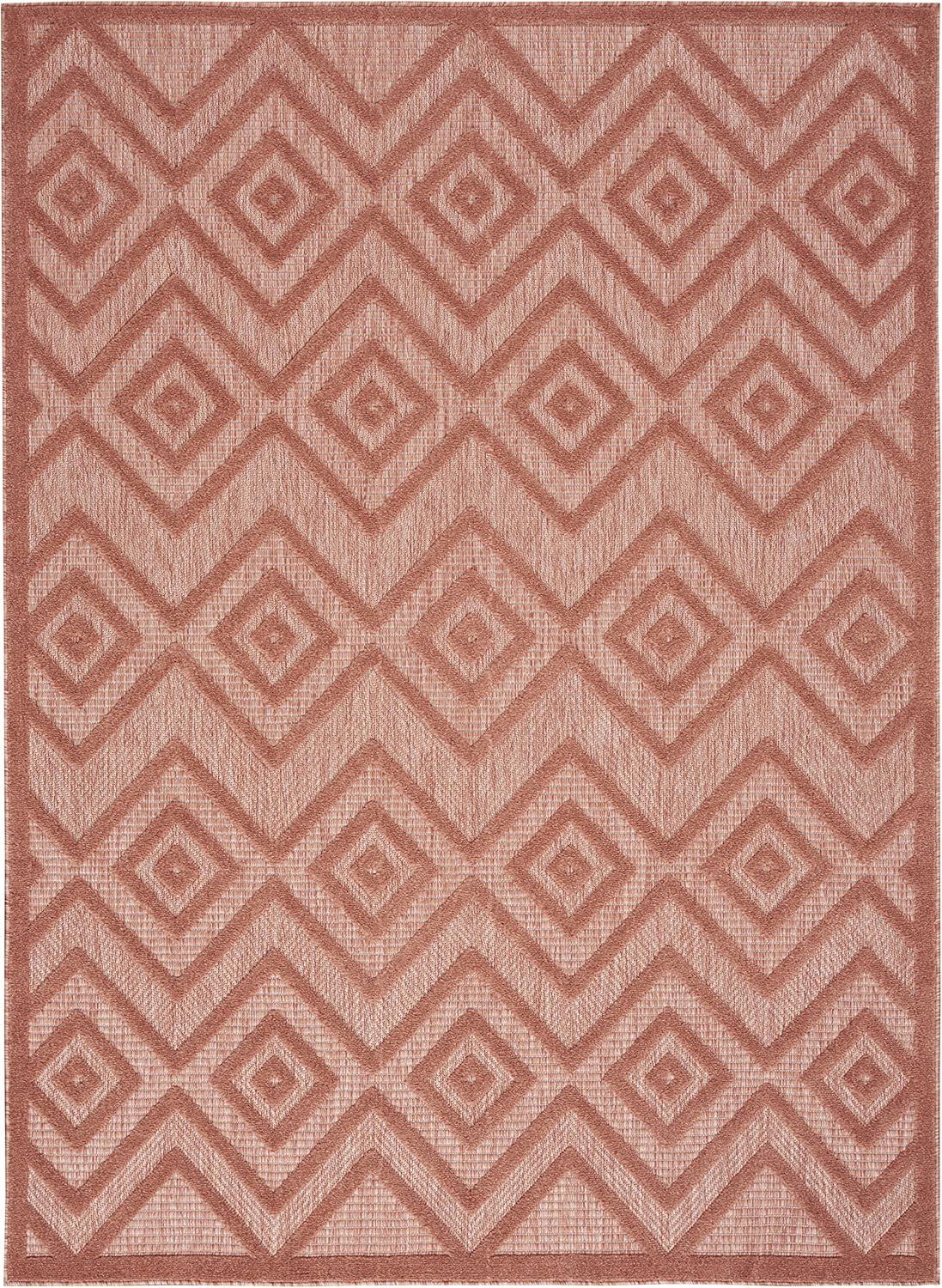 Nourison Versatile Solid Diamond Indoor Outdoor Flatweave Area Rug