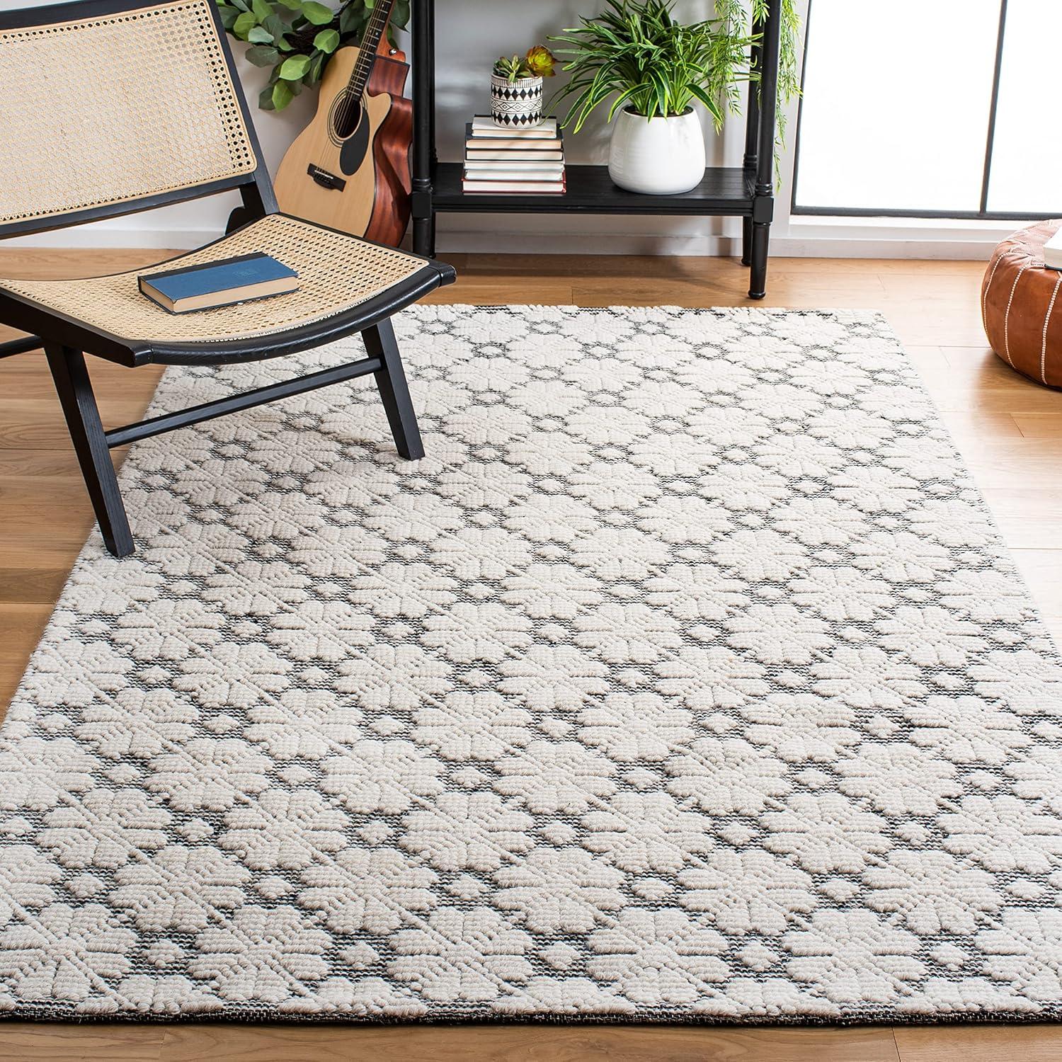 Martha Stewart Vermont - MSR3503 - Indoor Hand Woven Area Rugs - Ivory - 6'x9'