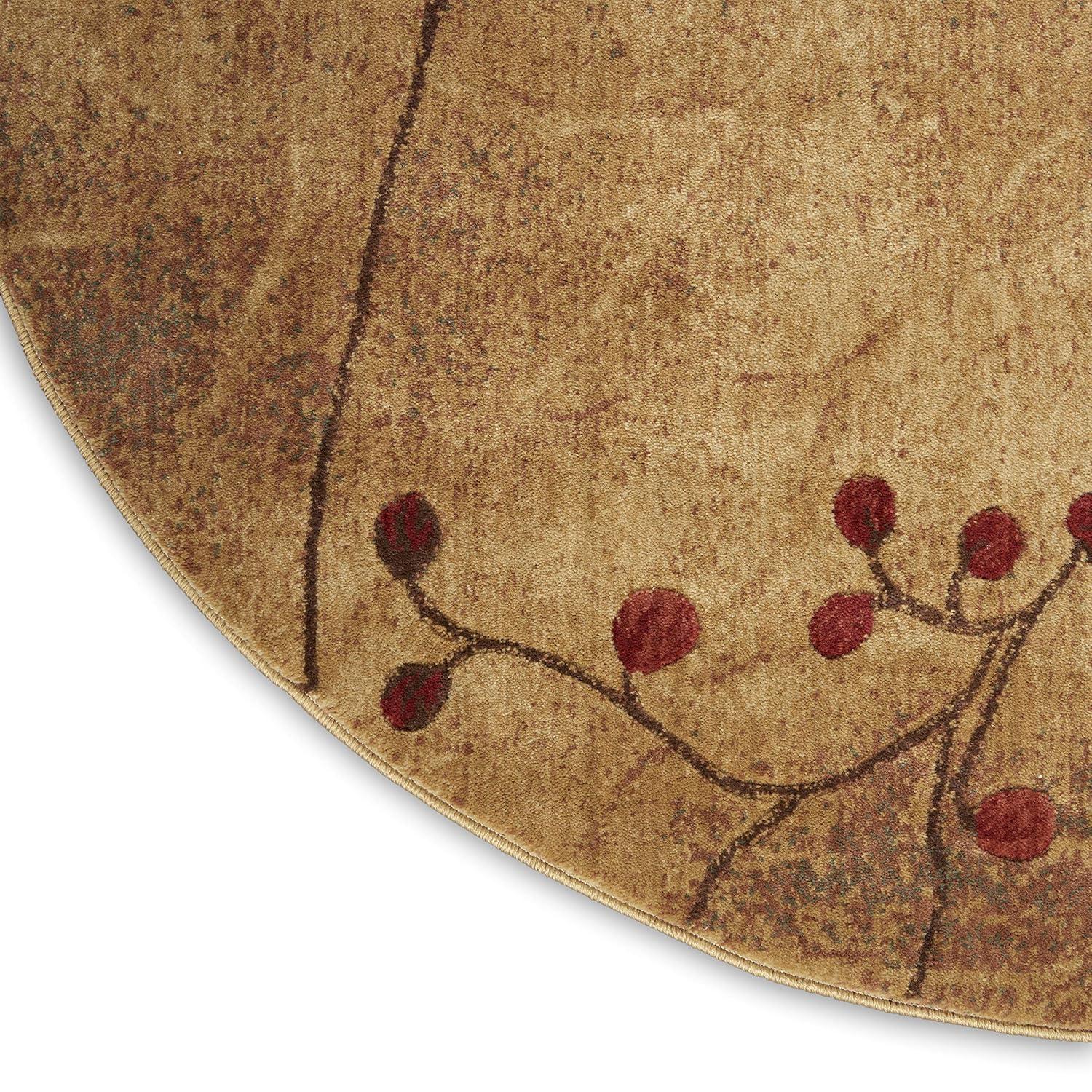 Nourison Somerset Nature Latte 5'6" x ROUND Area Rug, (6 Round)