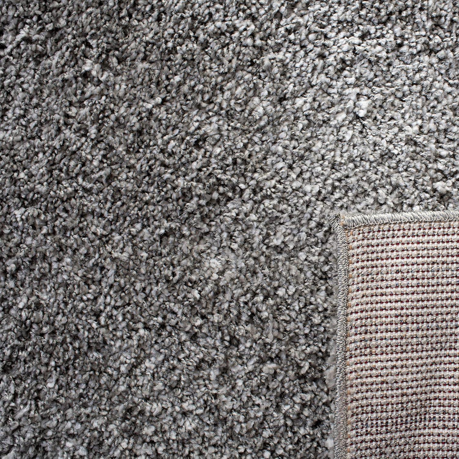 Santa Monica Shag SGN725 Power Loomed Indoor Runner Rug - Silver - 2'3"x11' - Safavieh