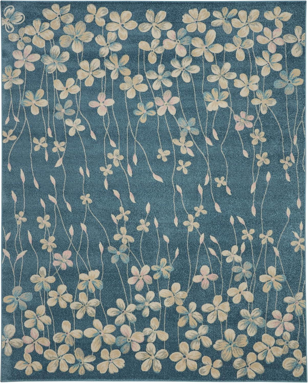 Nourison Tranquil Bohemian Botanical Bloom Area Rug