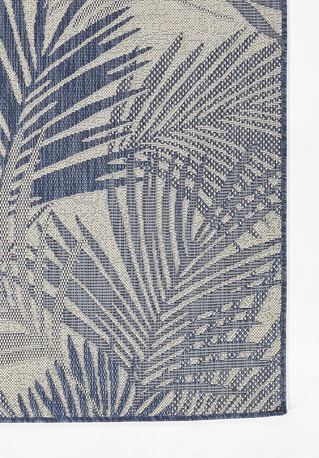 Momeni 8' x 10' Blue Floral Outdoor Rug