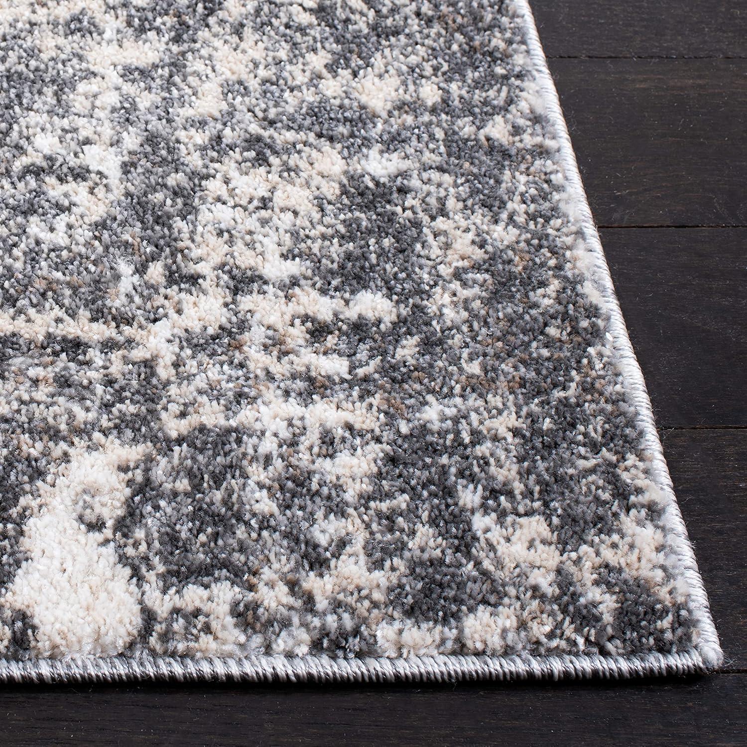 Aston ASN705 Power Loomed Indoor Area Rug - Grey/Ivory - 9'x12' - Safavieh