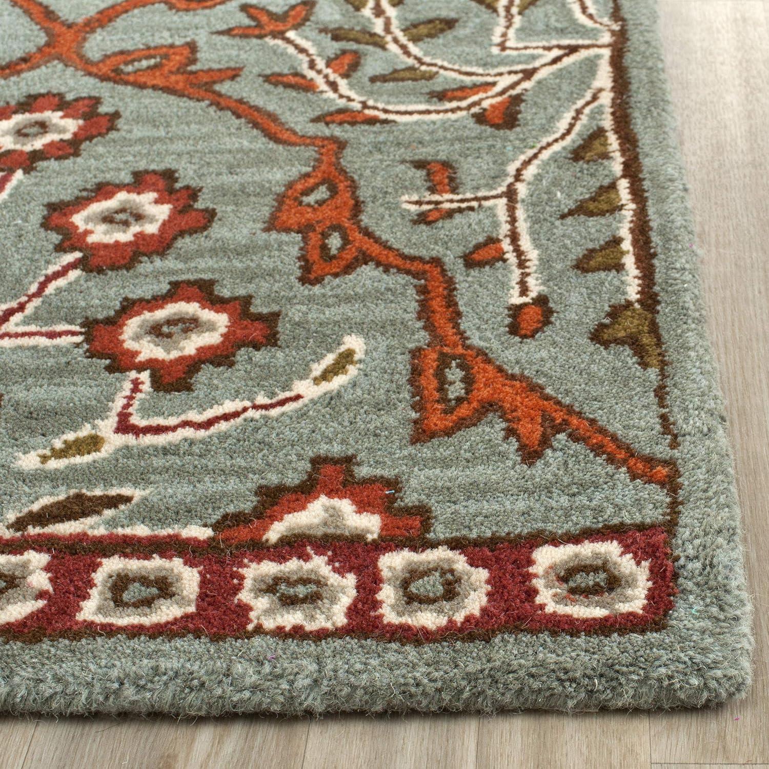 Wyndham WYD206 Power Loomed Area Rug - Blue/Rust - 8'9"x12' - Safavieh.