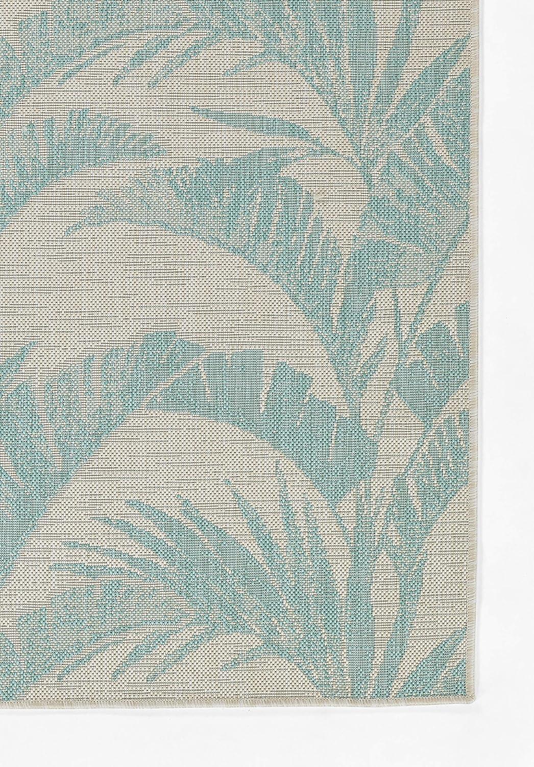 Momeni Riviera Transitional Aqua Indoor Outdoor Rug 8' X 10'