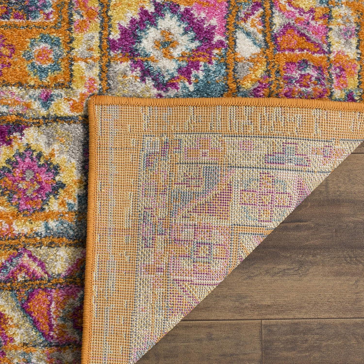 Madison MAD133 Power Loomed Indoor Area Rug - Orange/Fuchsia - 5'1"x7'6" - Safavieh
