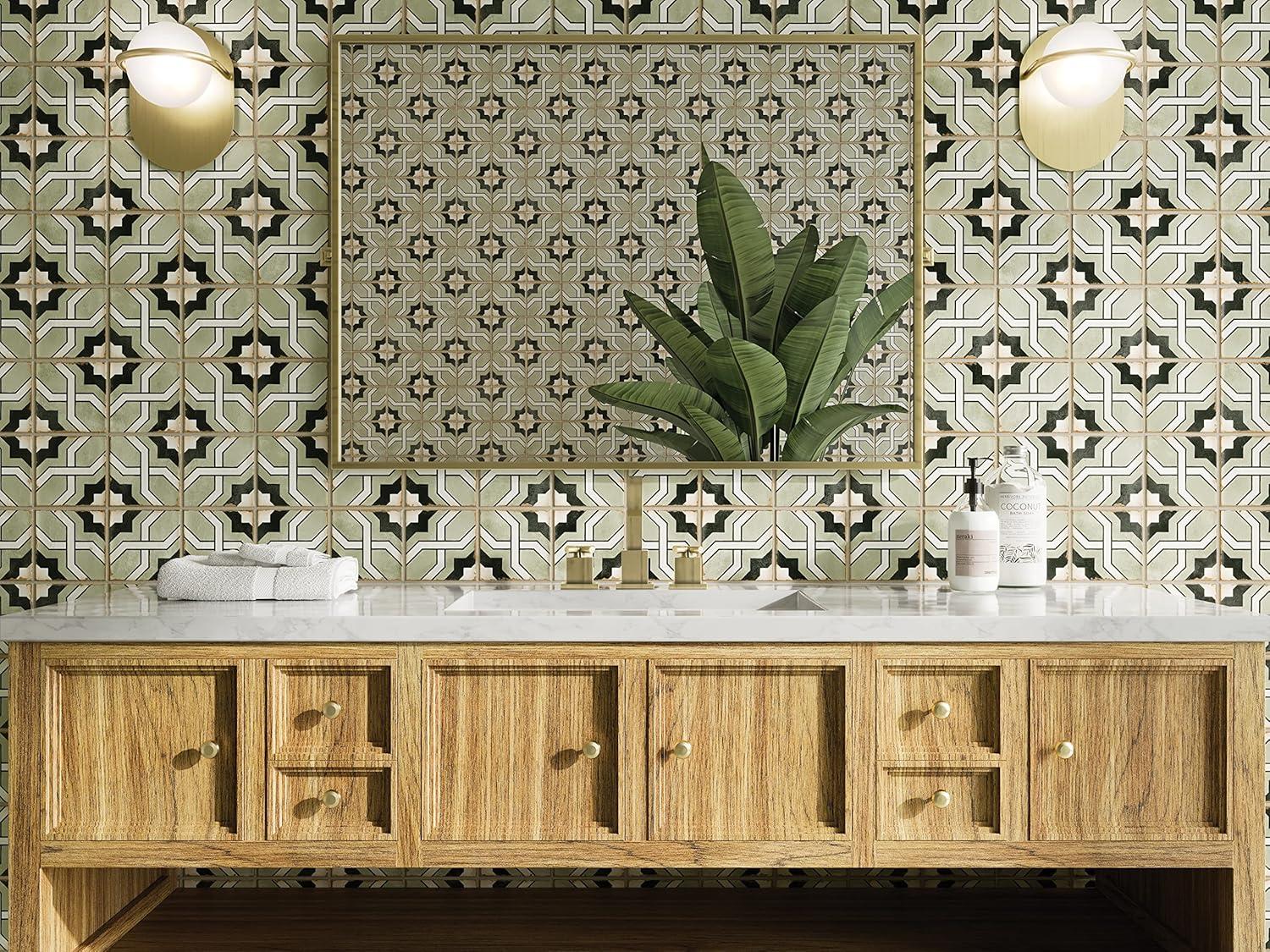 Casablanca 5" x 5" Ceramic Patterned Floor Use Tile