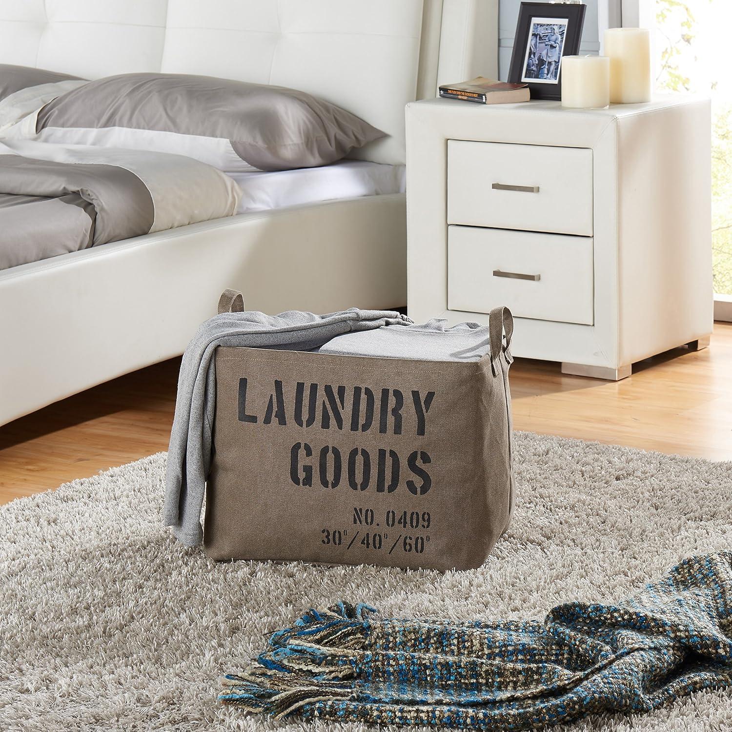 Danya B. Army Canvas Laundry Basket