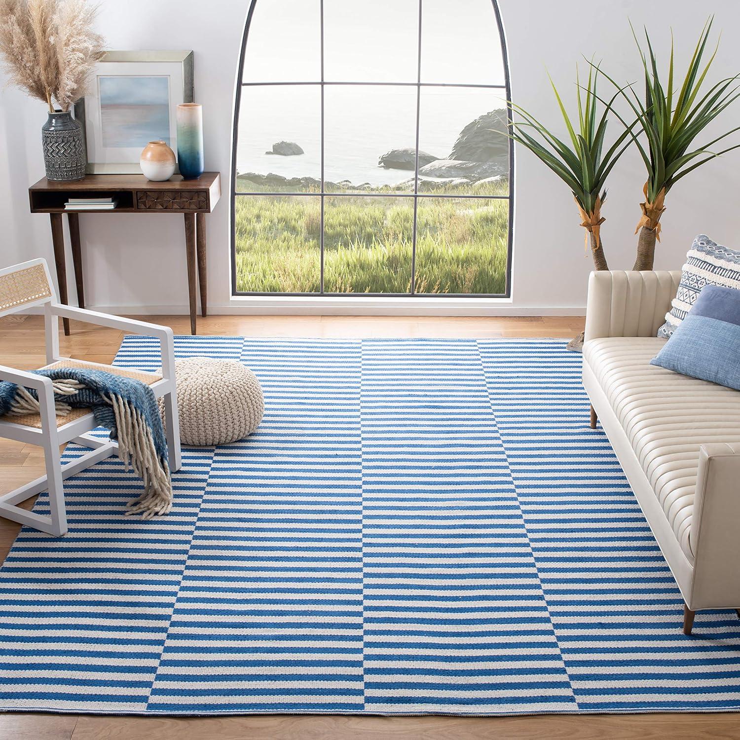 Montauk MTK715 Hand Woven Indoor Area Rug - Ivory/Blue - 8'x10' - Safavieh