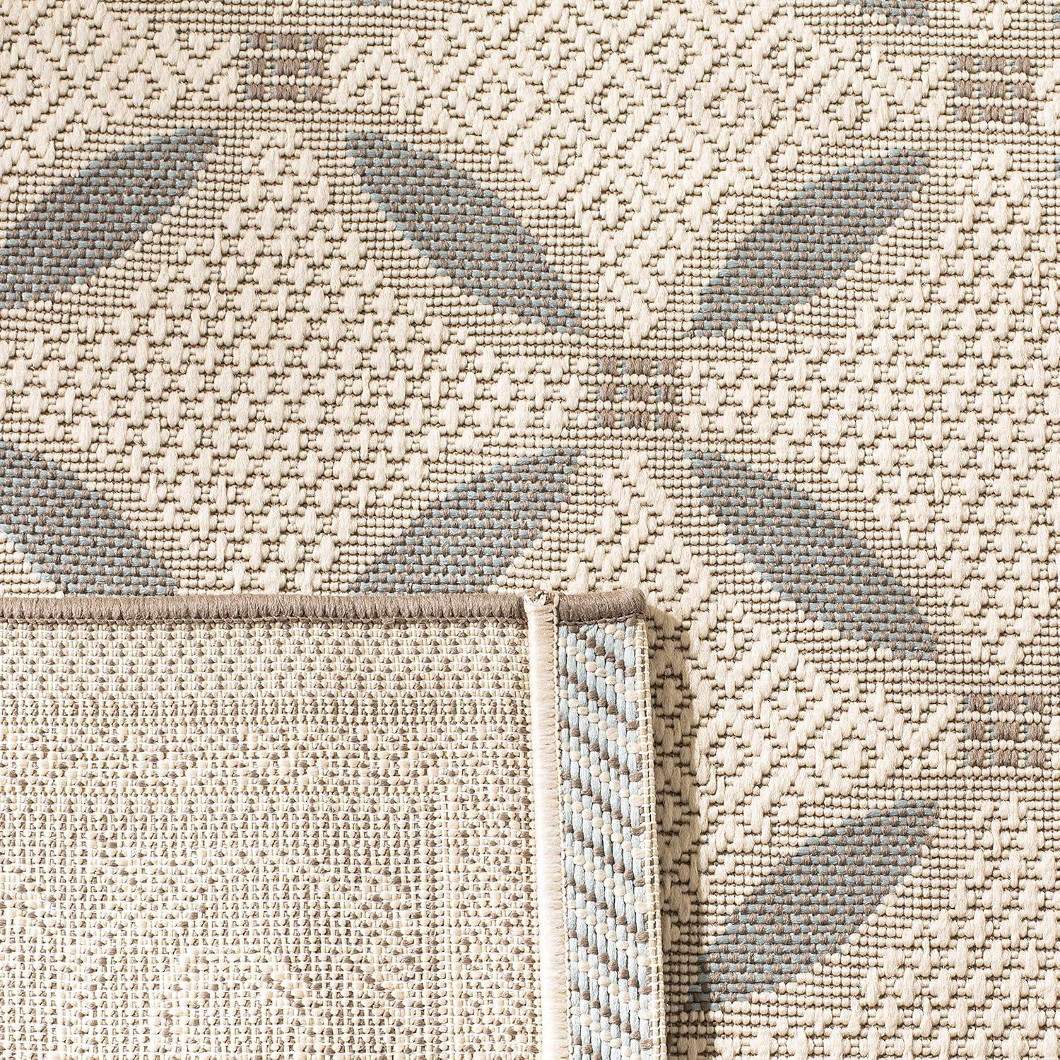 Courtyard CY7107 Power Loomed Indoor/Outdoor Area Rug - Beige/Dark Beig - 5'3"x7'7" - Safavieh.