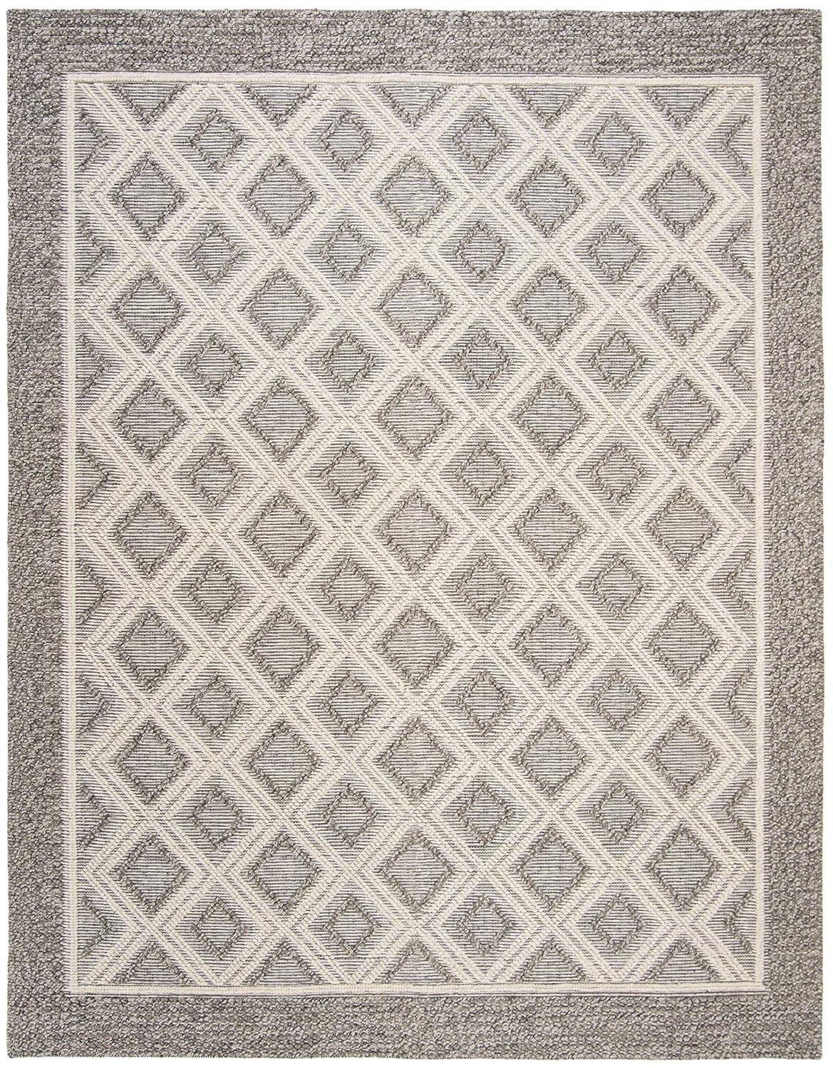 Vermont VRM212 Hand Woven Area Rug - Grey/Ivory - 8'9"x11'9" - Safavieh.