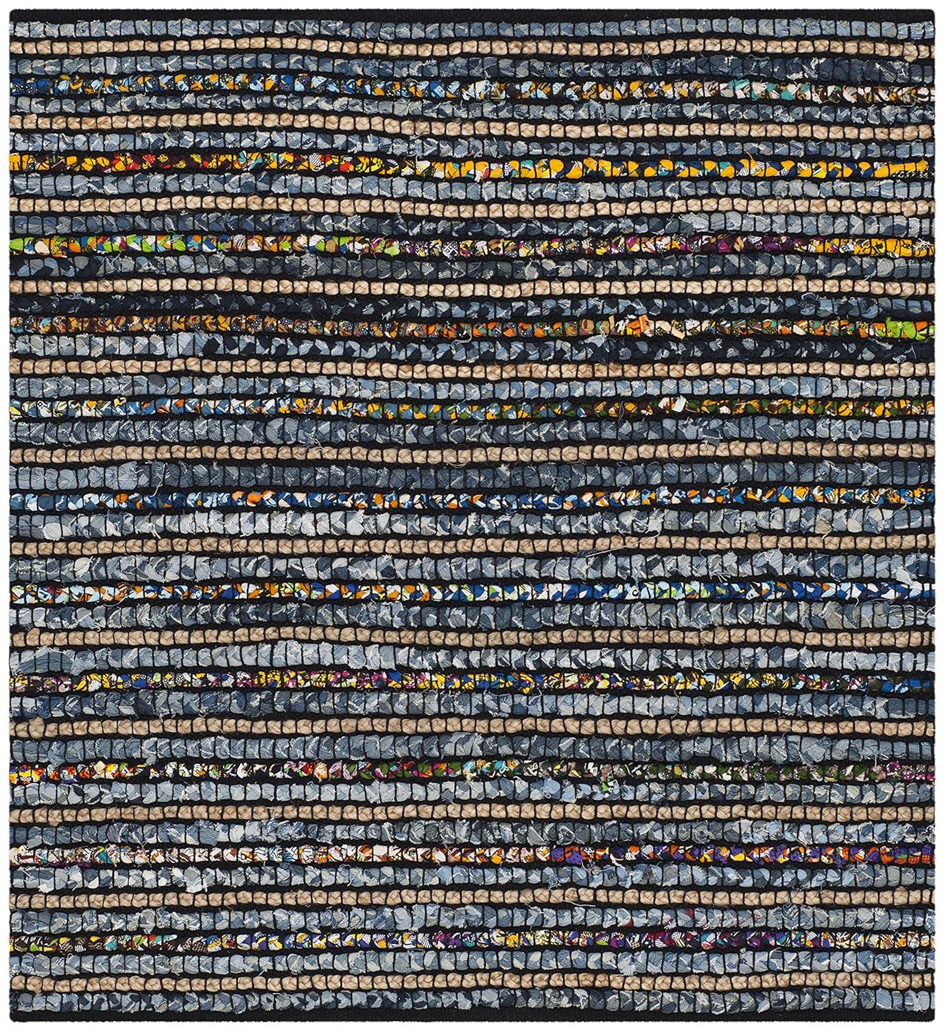 Cape Cod CAP364 Hand Woven Area Rug - Multi/Natural - 4'x4' - Safavieh.