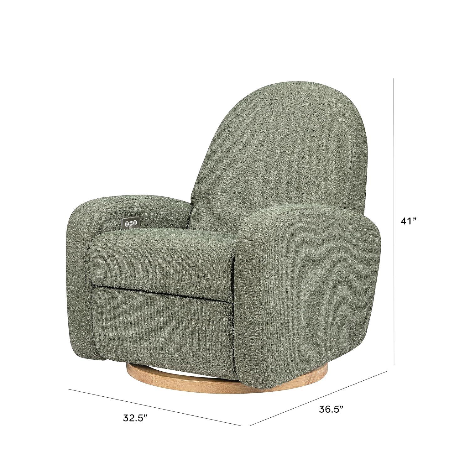 Nami Electronic Recliner and Swivel Glider Recliner in Shearling with USB port