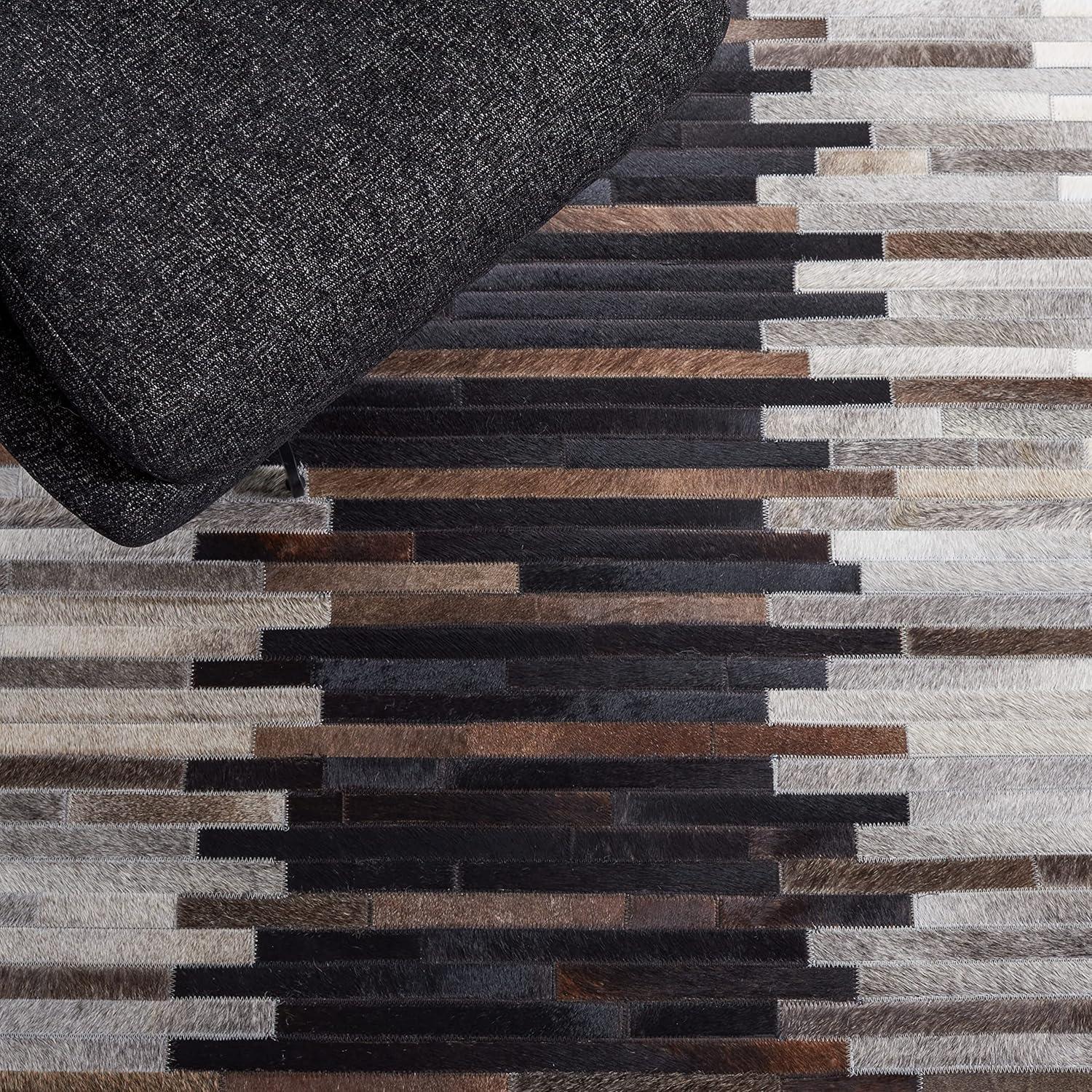 Studio Leather STL818 Hand Woven Area Rug - Grey/Brown - 8'x10' - Safavieh.
