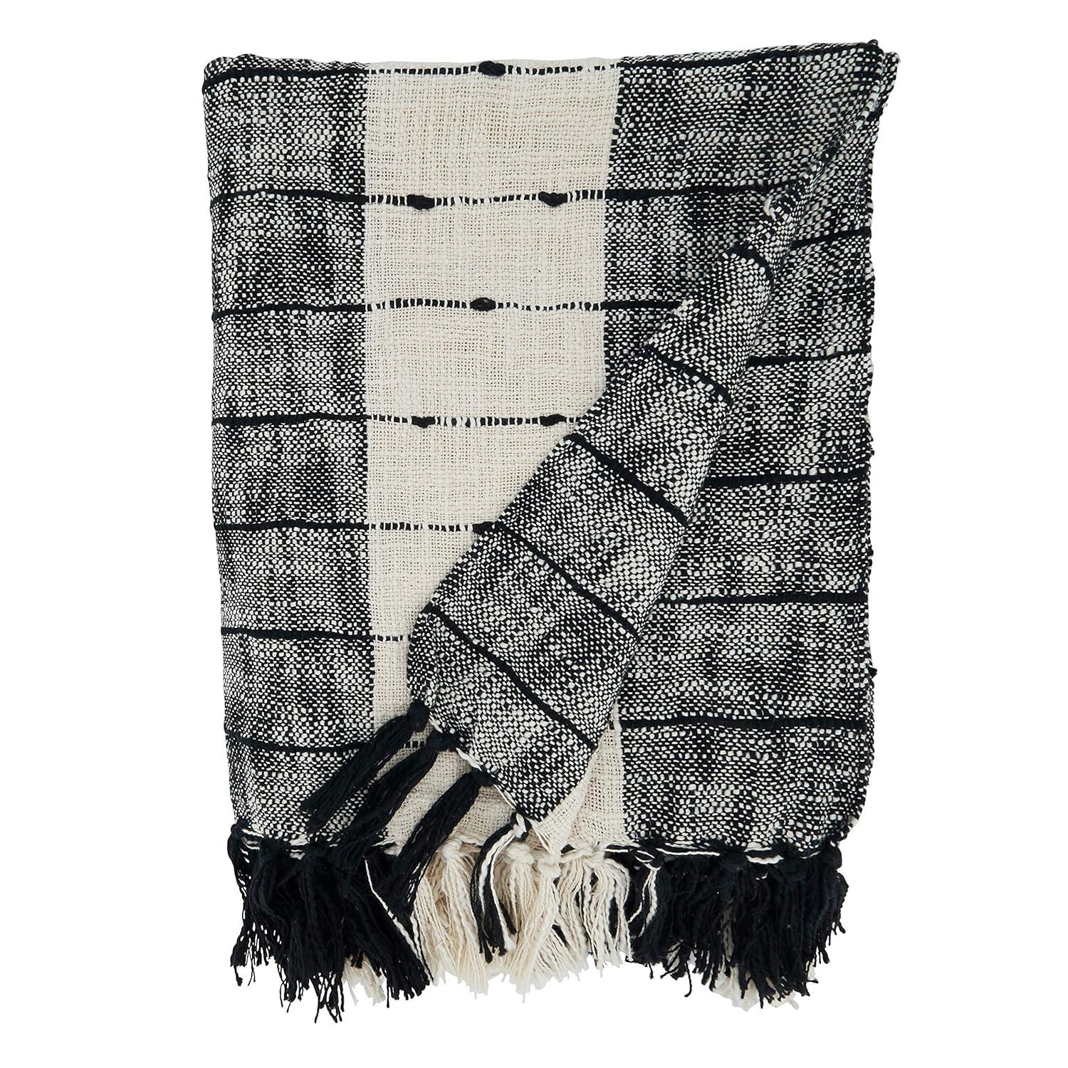 Saro Sevan Collection Hand Woven Throw Blanket