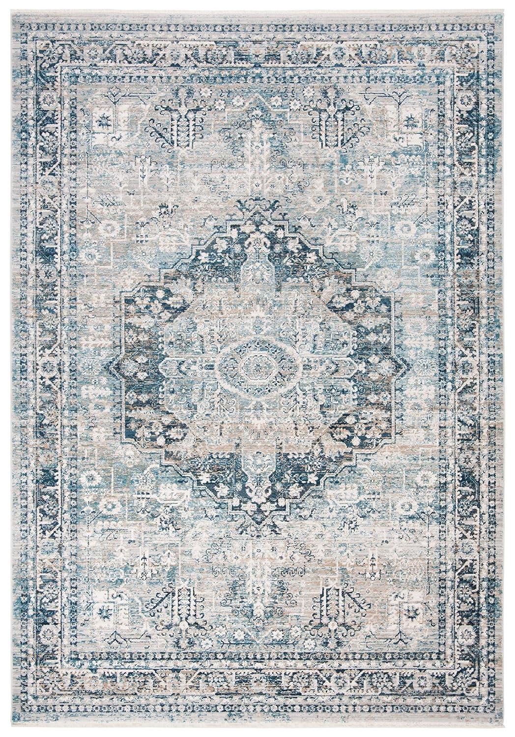 Victoria VIC933 Power Loomed Area Rug - Blue/Grey - 8'x10' - Safavieh.