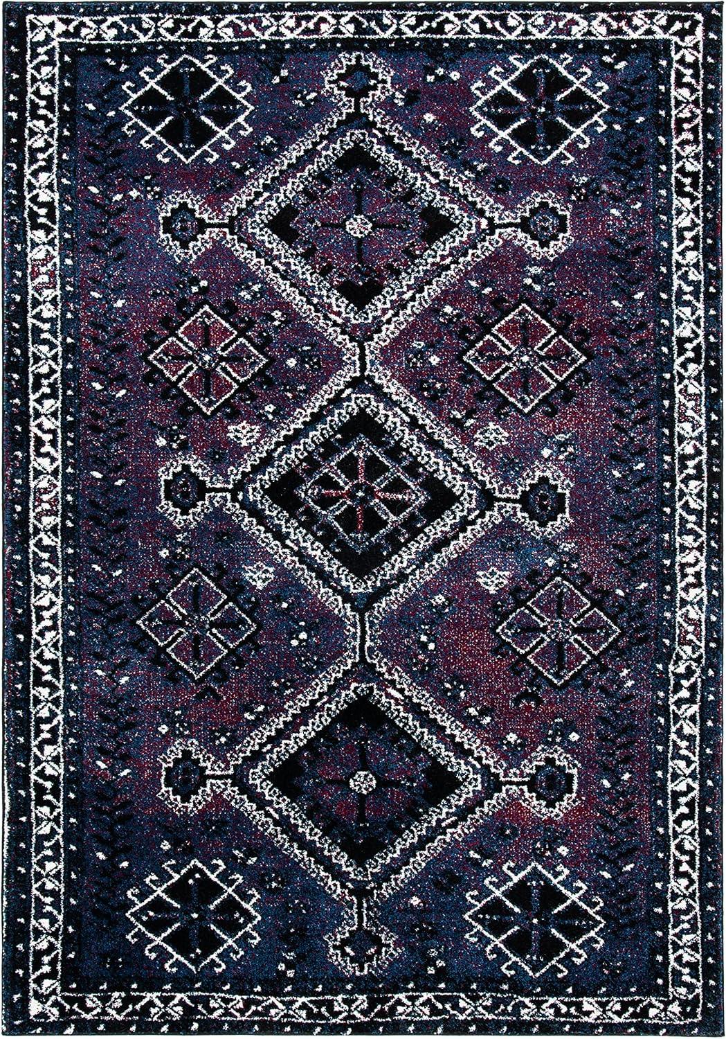 SAFAVIEH Vintage Hamadan Blathnaid Oriental Area Rug, Purple/Black, 5'3" x 7'6"