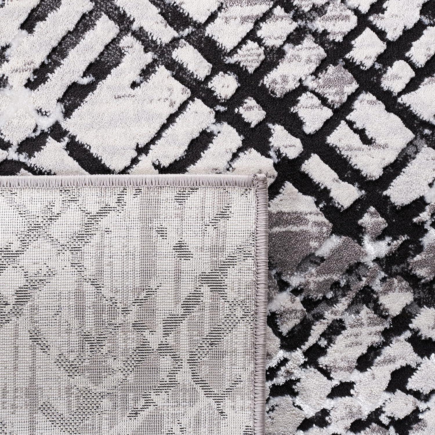 Amelia ALA275 Power Loomed Area Rug - Gray/Charcoal - 6'7"x6'7" - Safavieh.