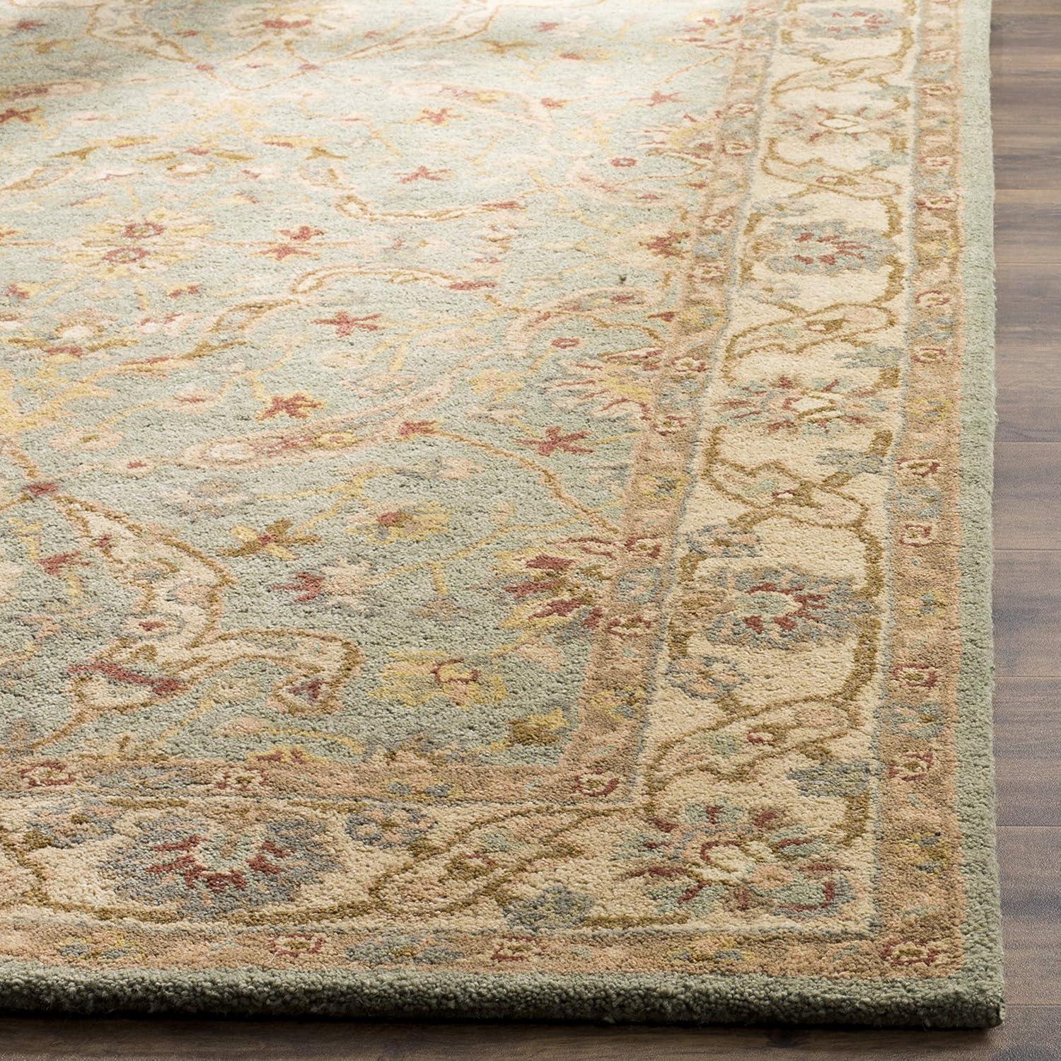 Antiquity AT311 Hand Tufted Accent Rug - Teal/Beige - 2'3"x4' - Safavieh.
