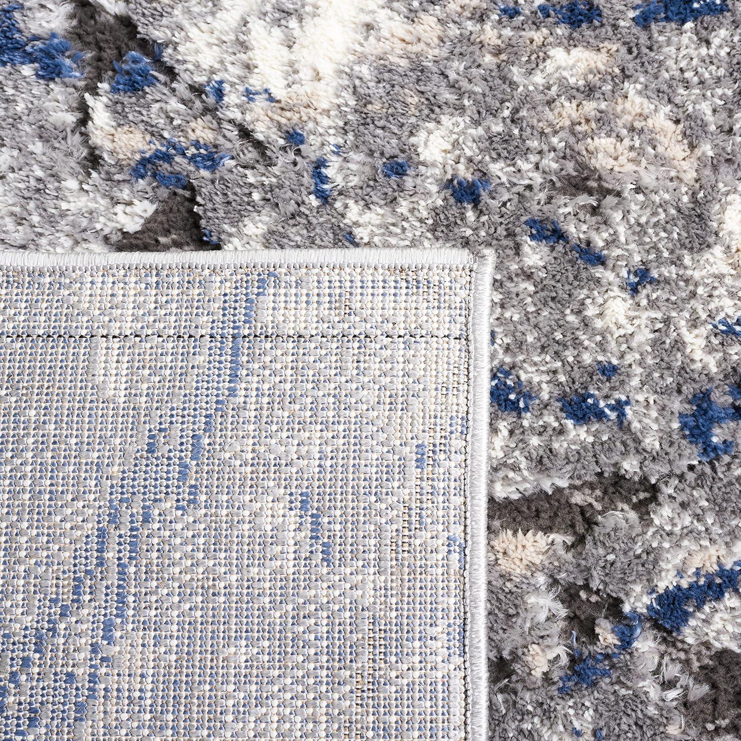 Petra PTA108 Power Loomed Indoor Area Rug - 5'3"x7'7" - Light Grey/Light Beige - Safavieh