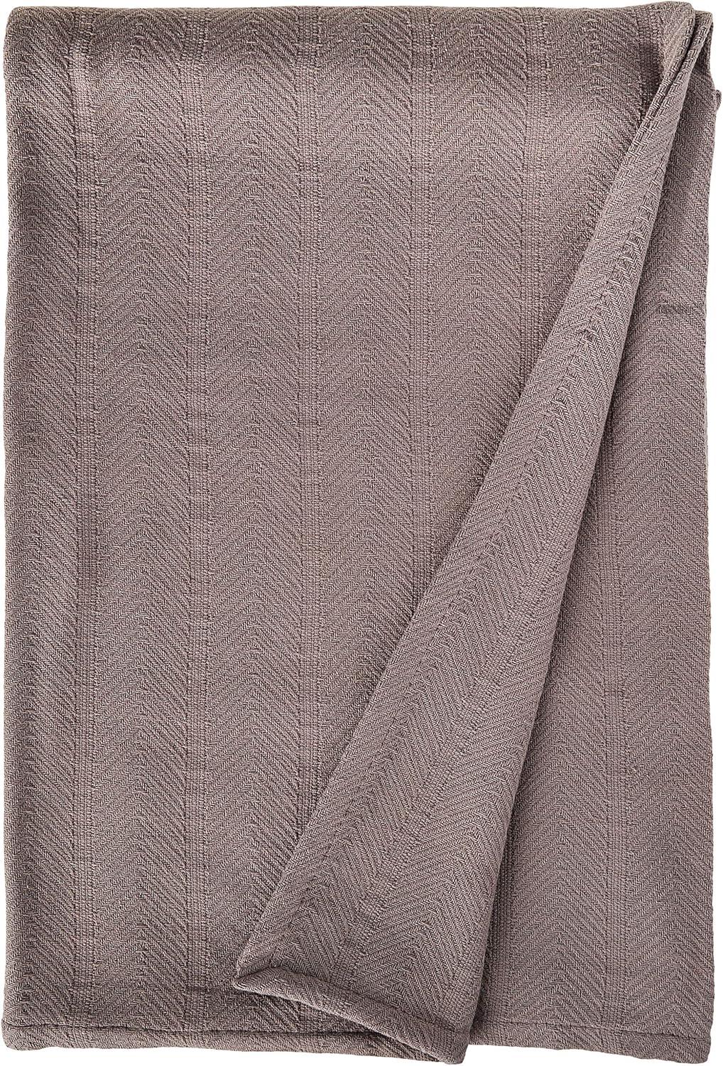 Eddie Bauer Herringbone Cotton Reversible Blanket