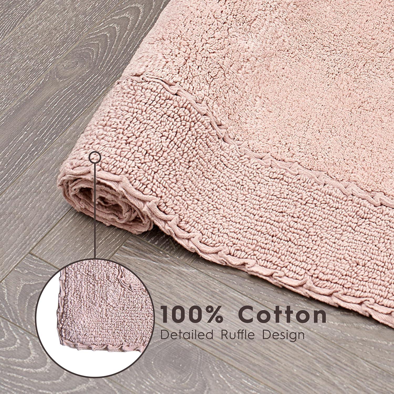 Laura Ashley Laura Ashley Ruffle 100% Cotton Bath Rugs