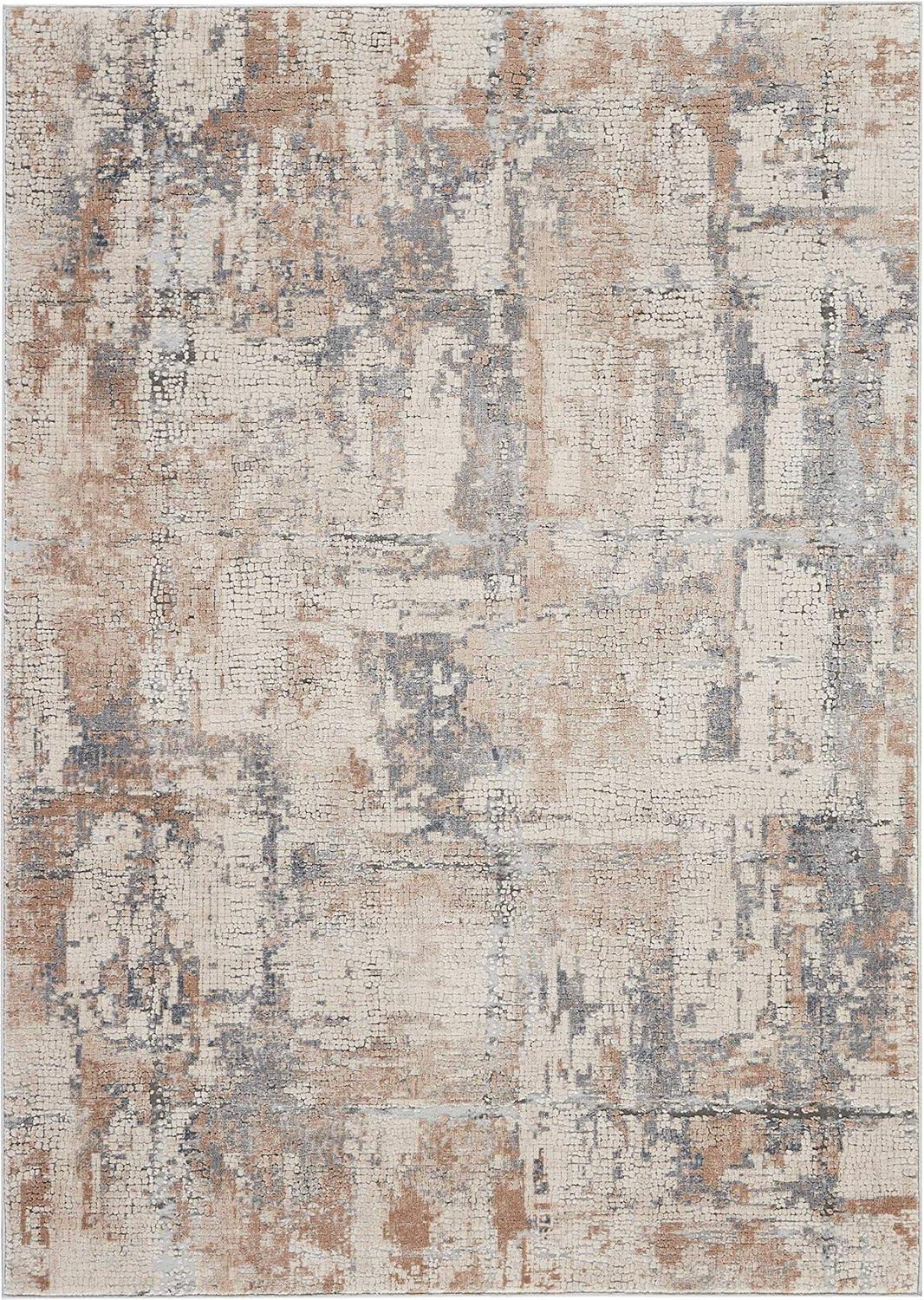 Nourison Rustic Textures Contemporary Indoor Area Rug Beige/Grey 3'11" x 5'11"