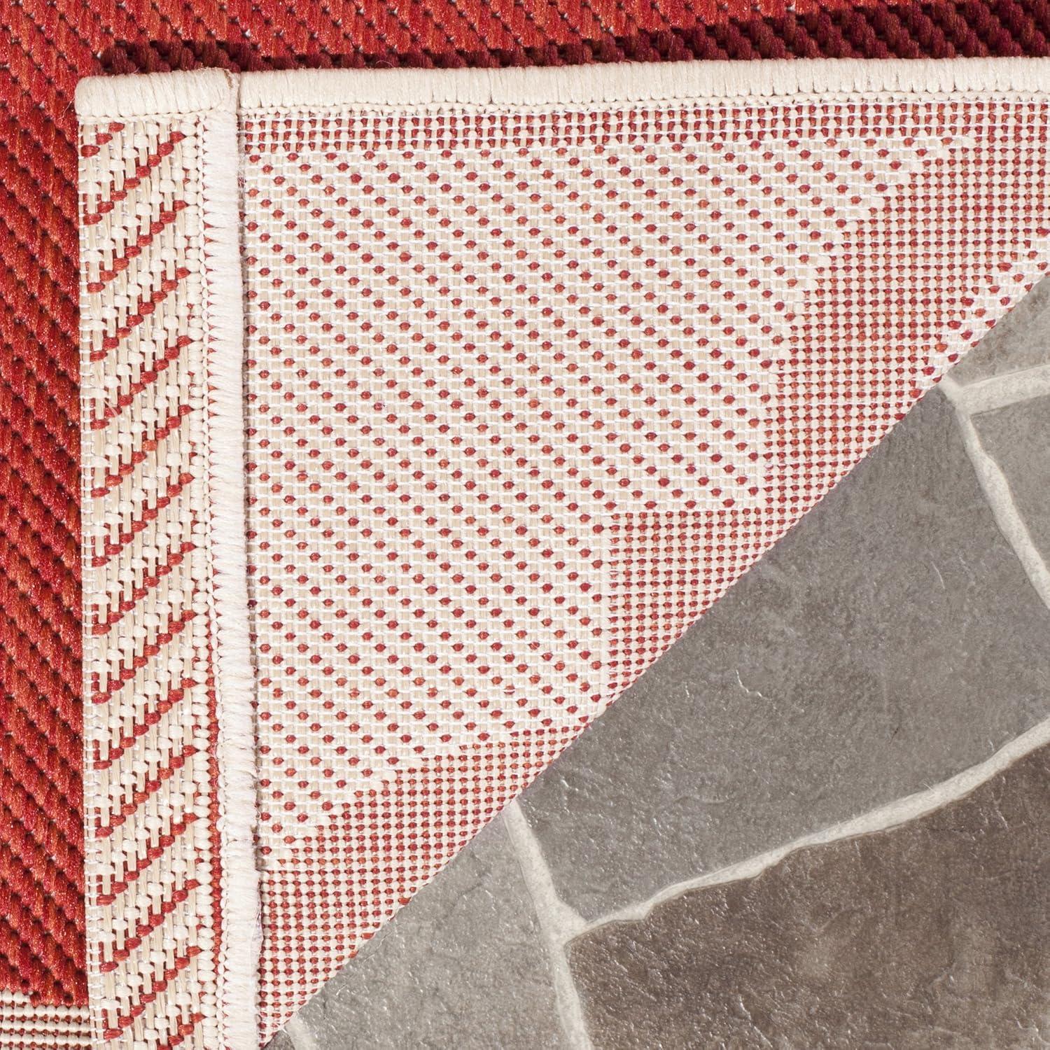 Courtyard CY6243 Power Loomed Indoor and Outdoor Accent Rug - Red - 2'7"x5' - Safavieh