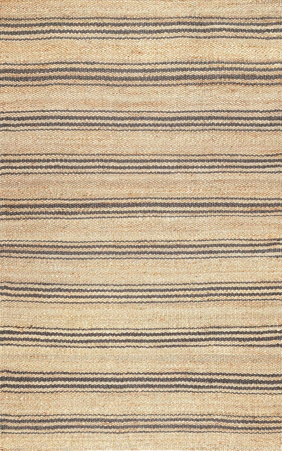 Lauren Liess x Rugs USA Lauren Liess x Rugs USA Natural Sycamore Striped Jute Area Rug