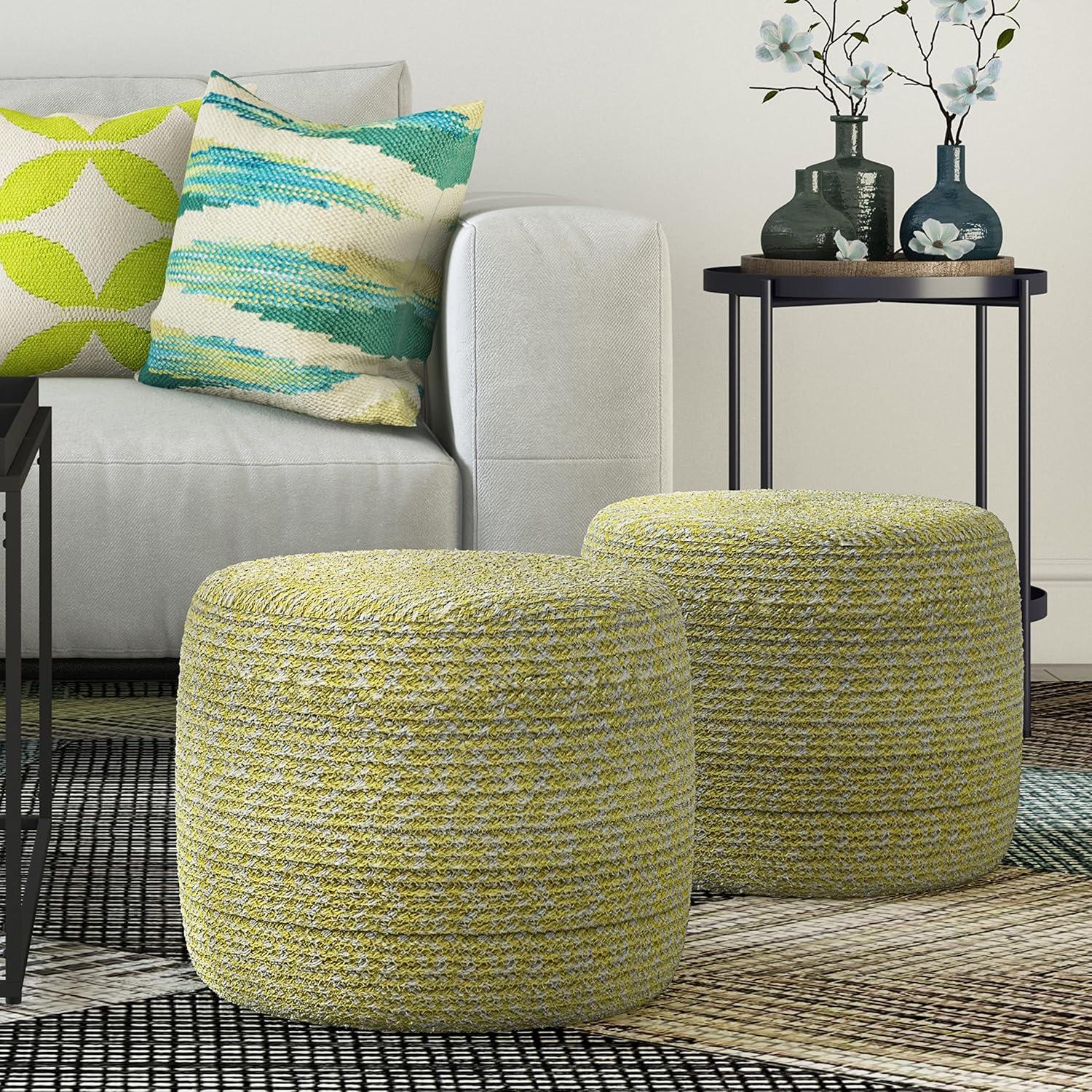 Simpli Home Bayley Upholstered Pouf