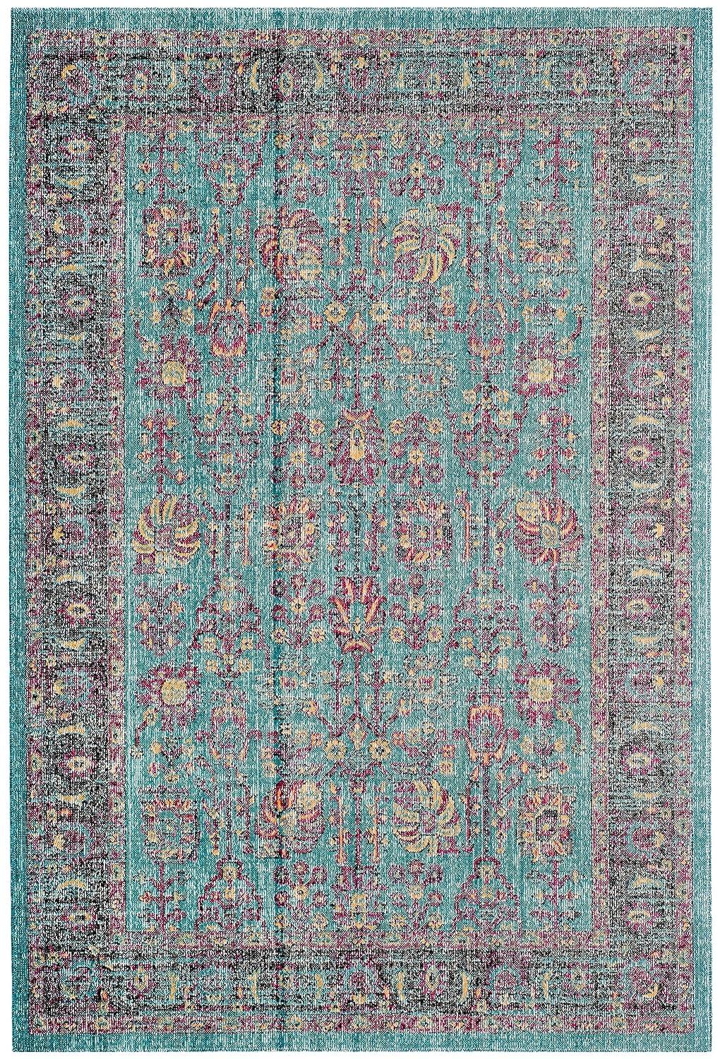 SAFAVIEH Artisan Dominic Oriental Area Rug, Light Blue/Black, 5'1" x 7'6"