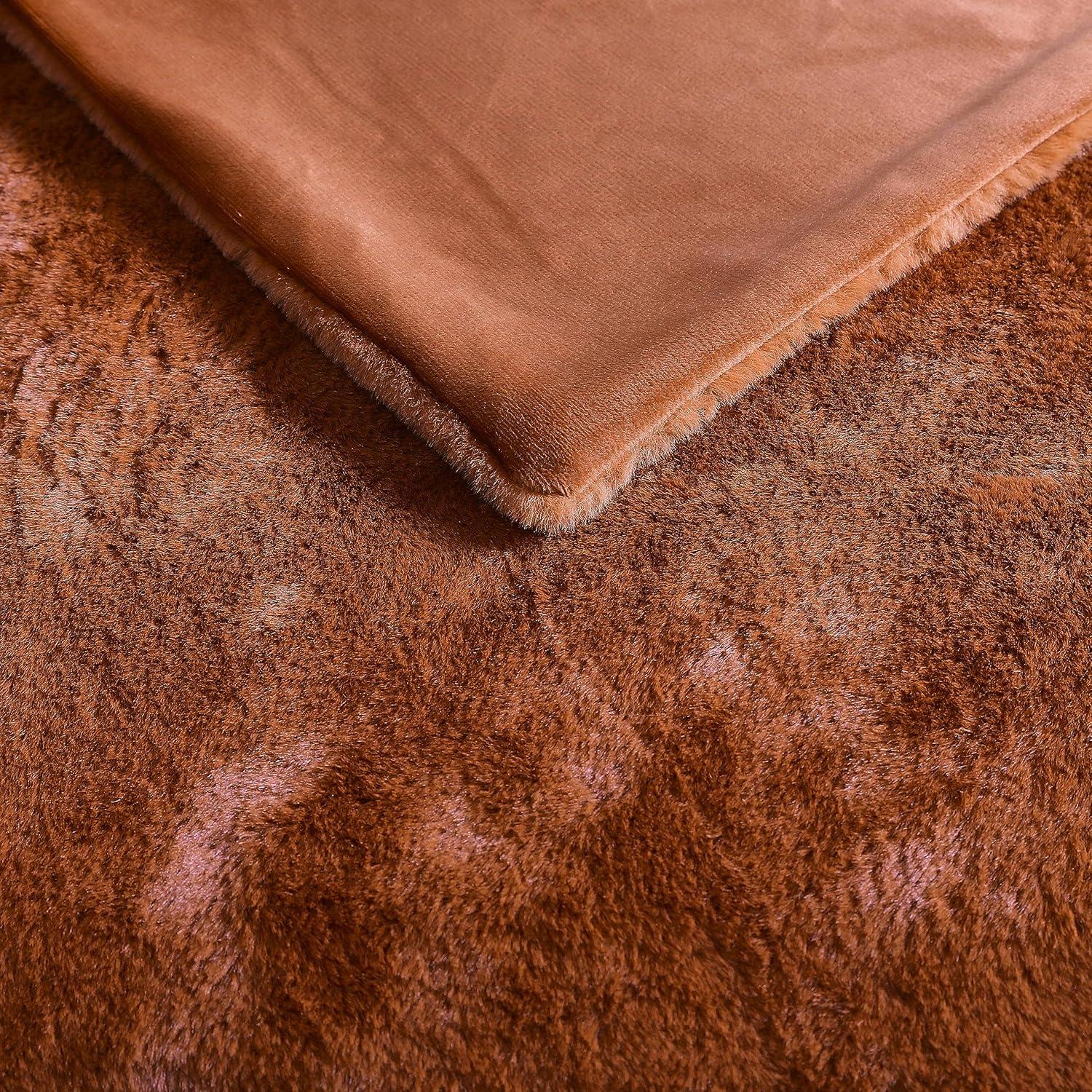 Kenneth Cole Kenneth Cole Faux Fur Solid Throw Blankets