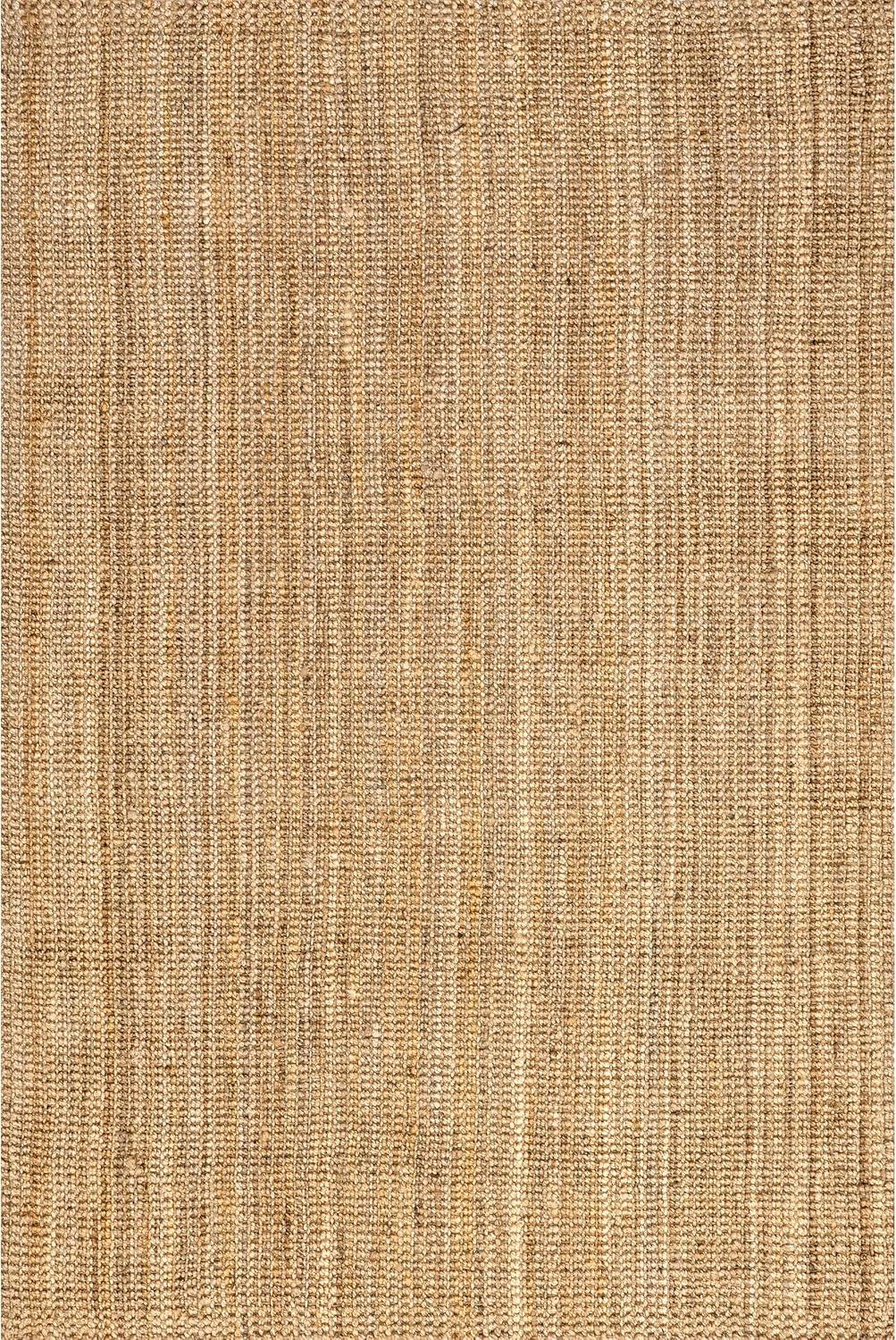 nuLOOM Ashli Solid Farmhouse Jute Area Rug