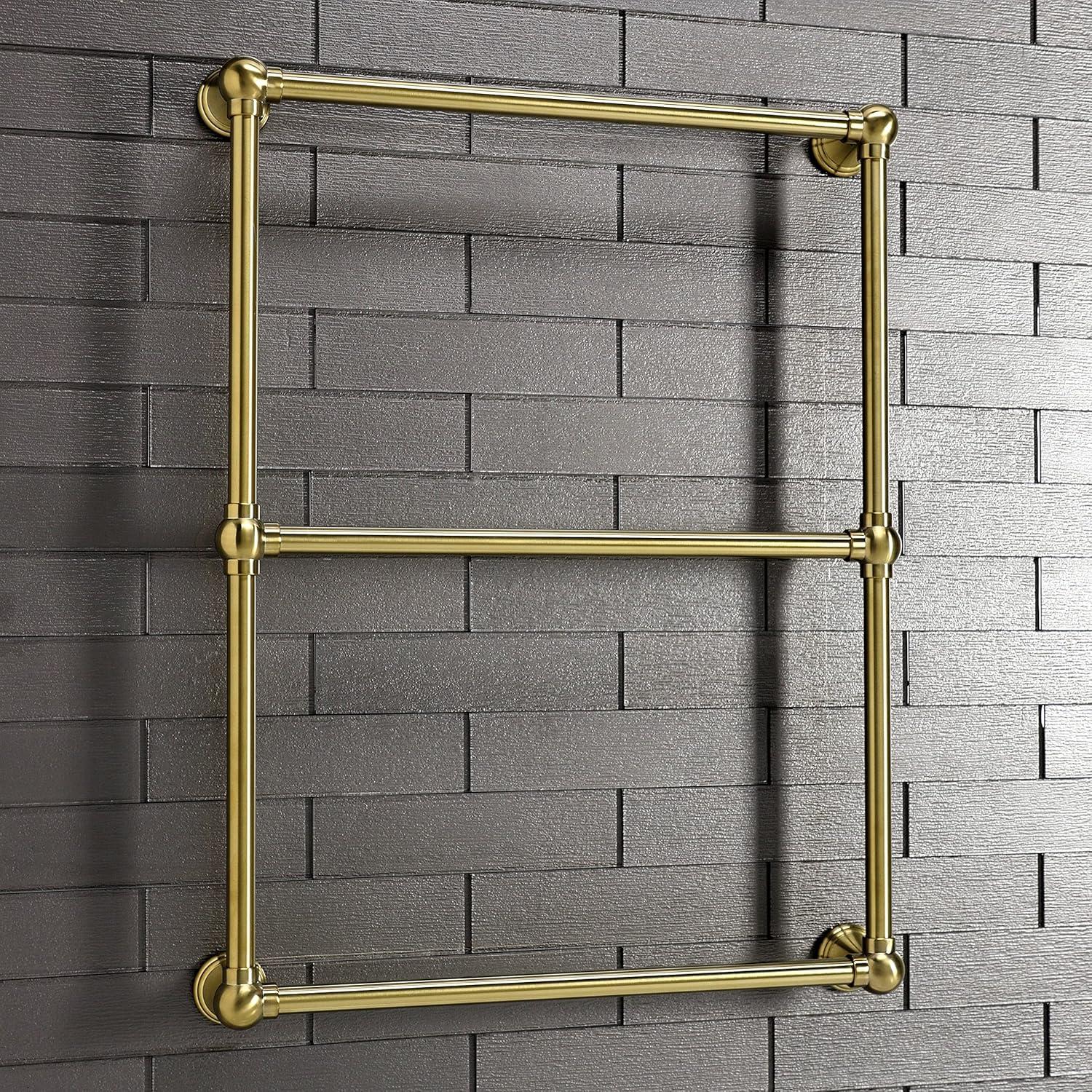 Kingston Brass Maximilien 24-Inch Wall Mount 3-Bar Towel Rack