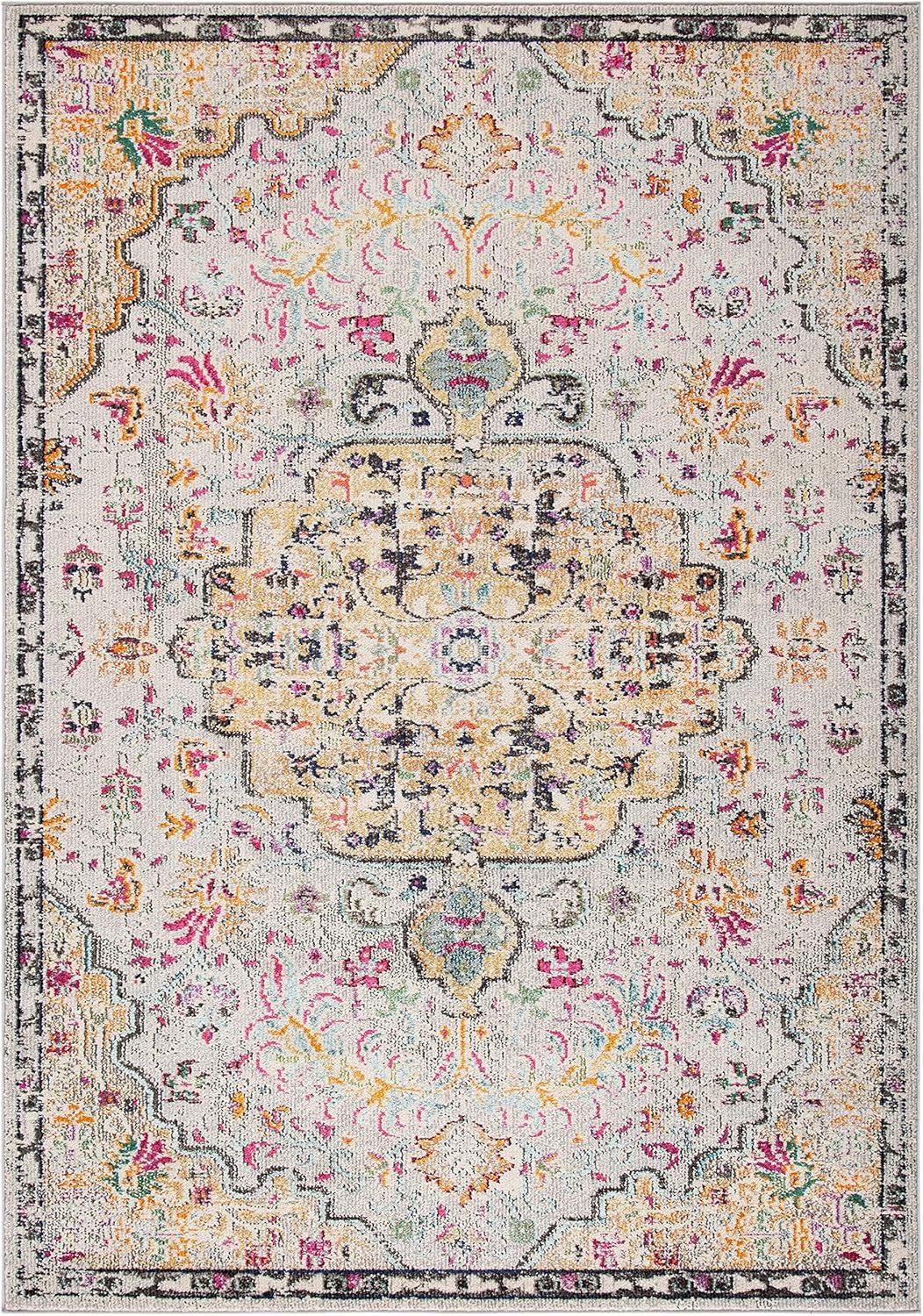 Madison MAD447 Power Loomed Indoor Area Rug - Grey/Gold - 5'3"x7'6" - Safavieh