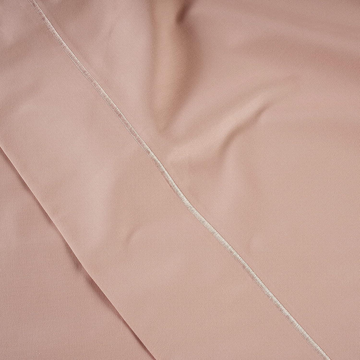 LANE LINEN Luxury 100% Egyptian Cotton Bed Sheets King Size, Fully Elasticized Reinforced 16 Inch Extra Deep Pocket King Sheets, Soft & Comfy Sateen Weave for Silky Finish-Sepia Rose