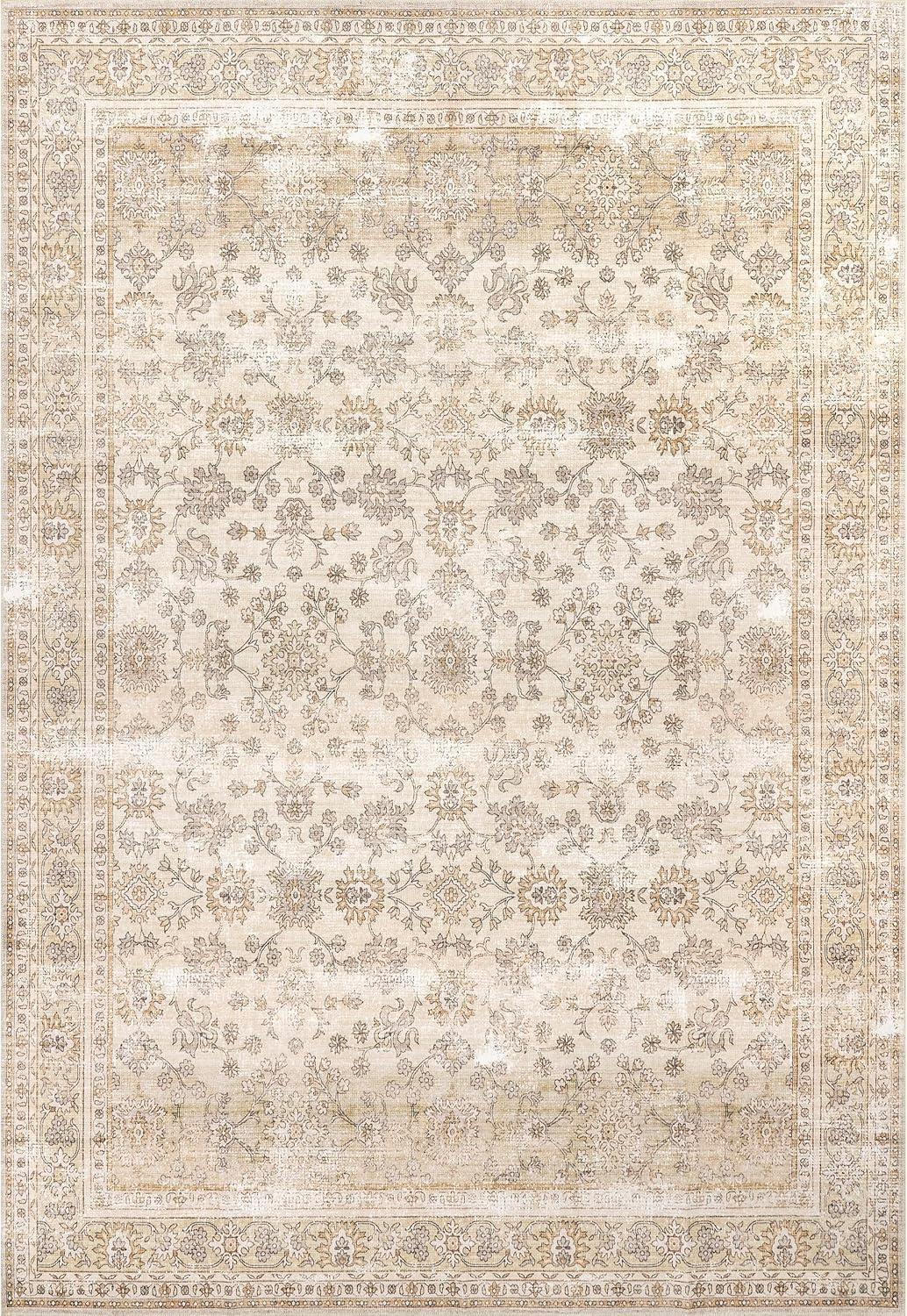 Nuloom Deadra Vintage Floral Machine Washable Indoor Area Rug