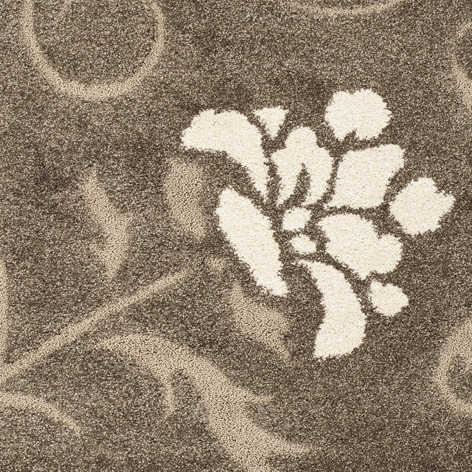 Florida Shag SG464 Power Loomed Indoor Accent Rug - Smoke/Beige - 3'3"x5'3" - Safavieh