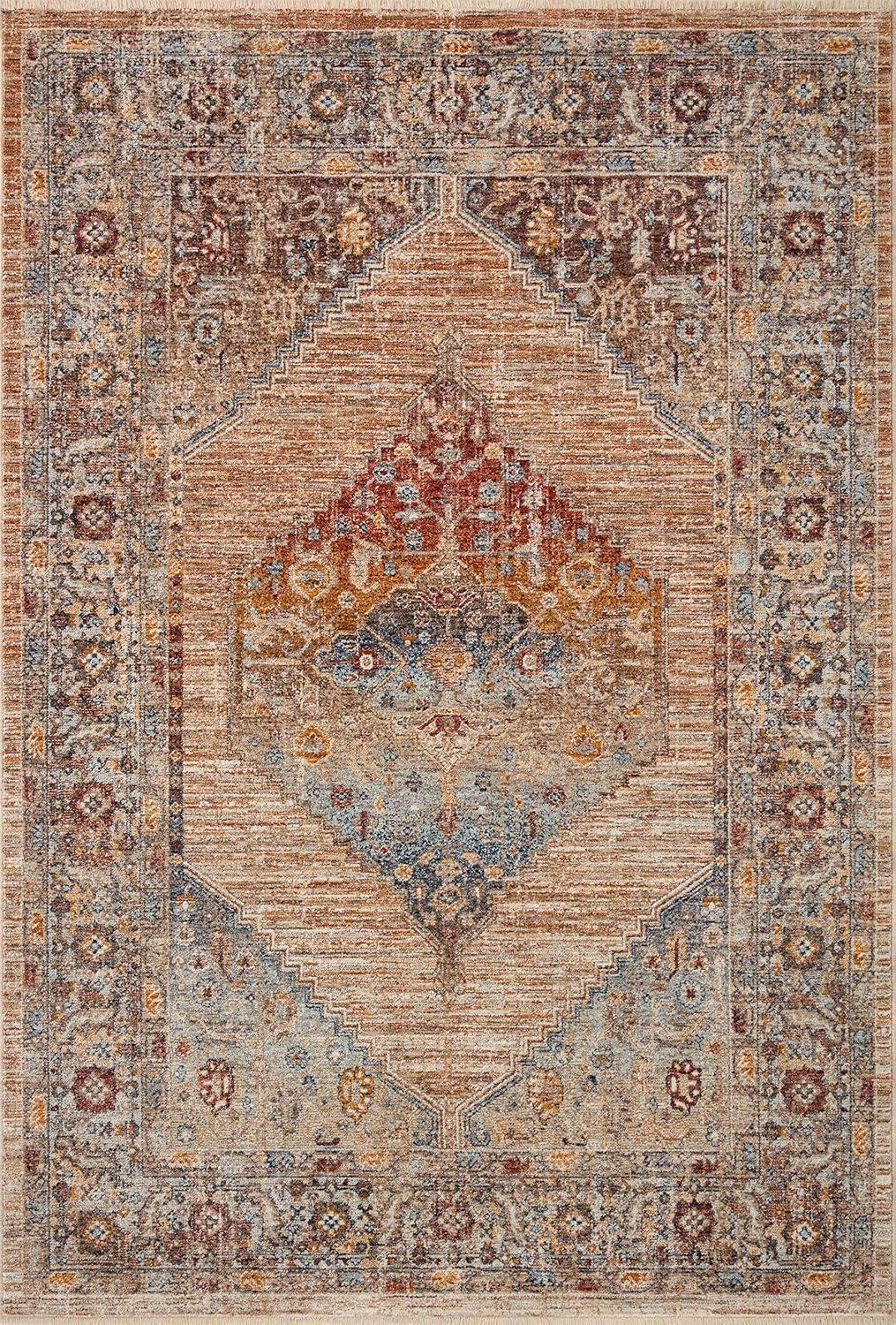 Loloi II Sorrento Multi / Sunset 7'-10" x 7'-10" Round Area Rug