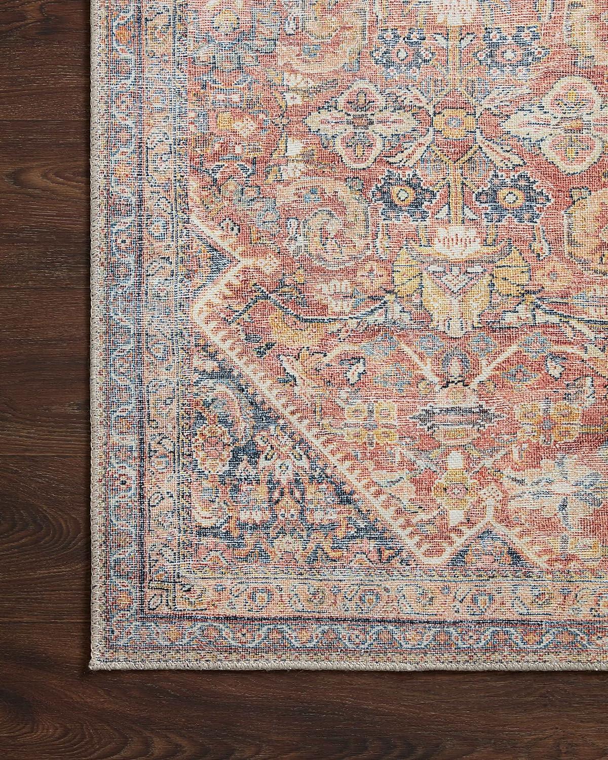 Adrian Rust Denim Oriental Runner Rug 2'6" x 12'