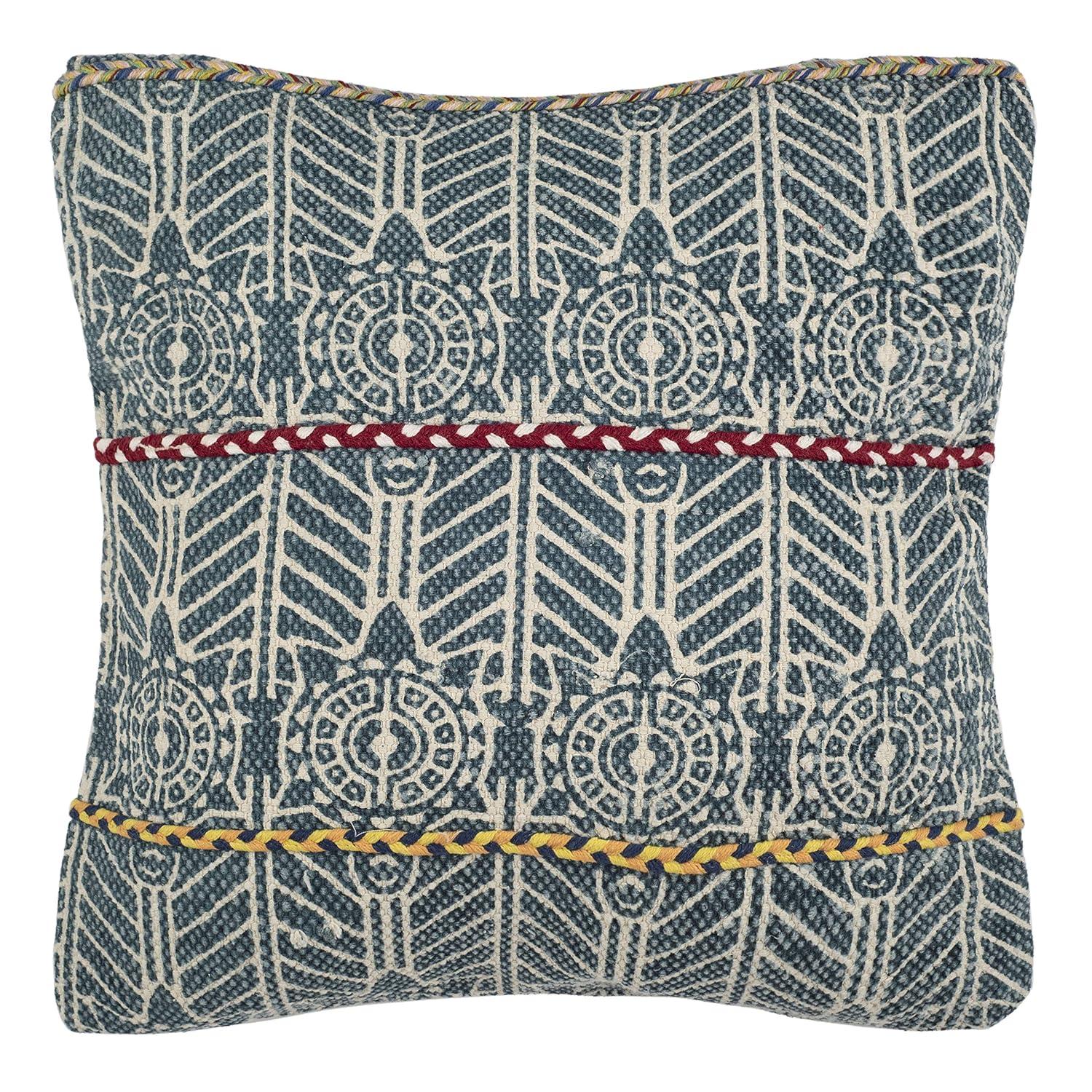 Safavieh Larren Embroidered Cotton Throw Pillow