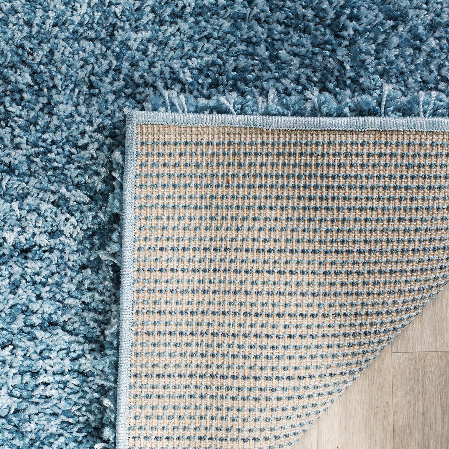 California Shag SG151 Power Loomed Indoor Area Rug - Turquoise - 8'x10' - Safavieh